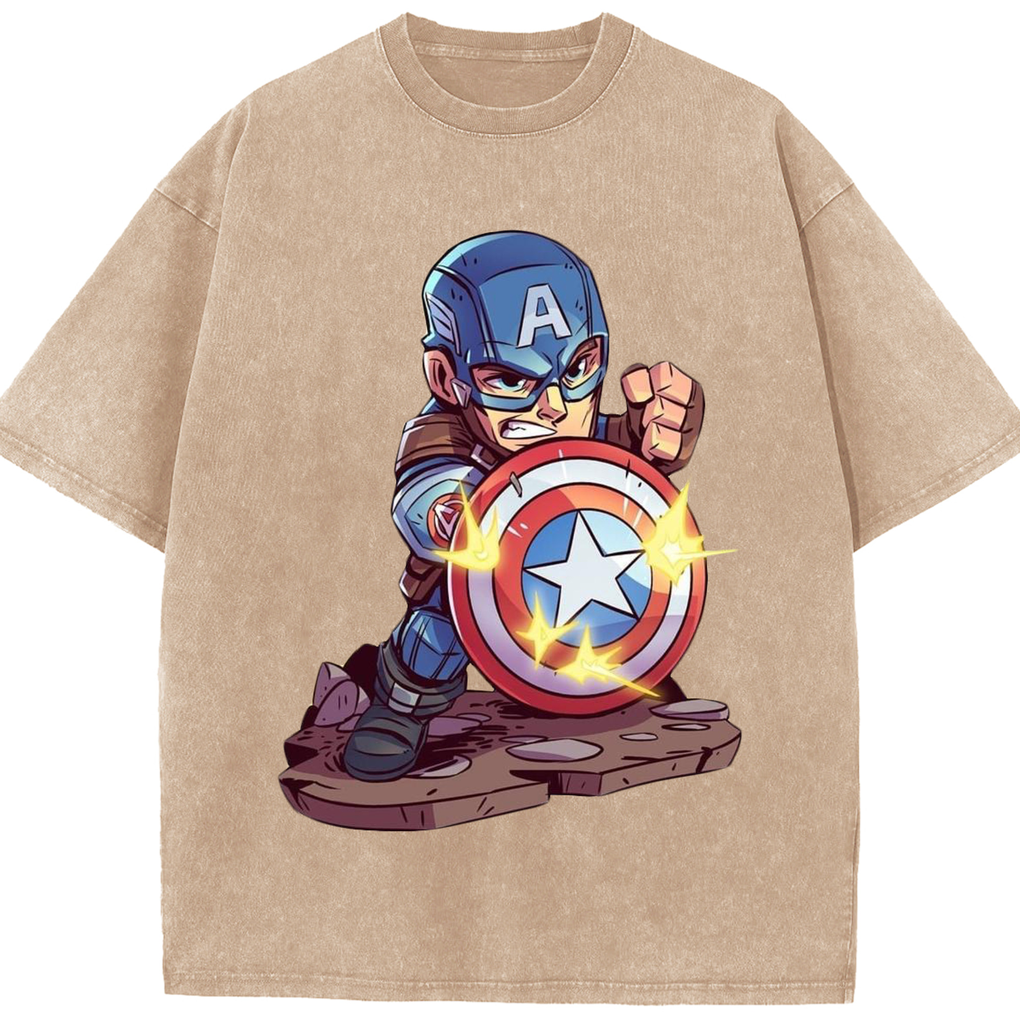 （画像用） アベンジャーズ The Avengers 綿100% ヴィンテージ風 半袖Tシャツ（フロントプリント）