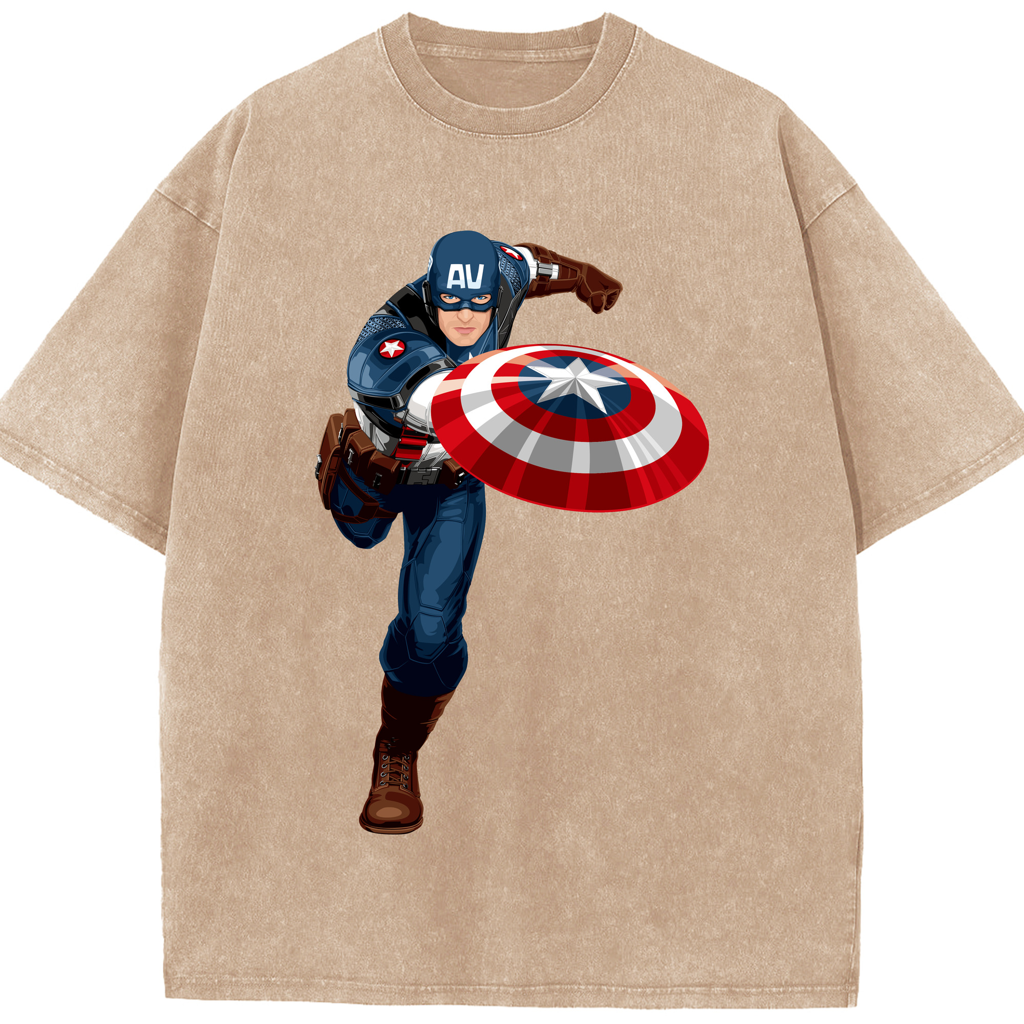 （画像用） アベンジャーズ The Avengers 綿100% ヴィンテージ風 半袖Tシャツ（フロントプリント）