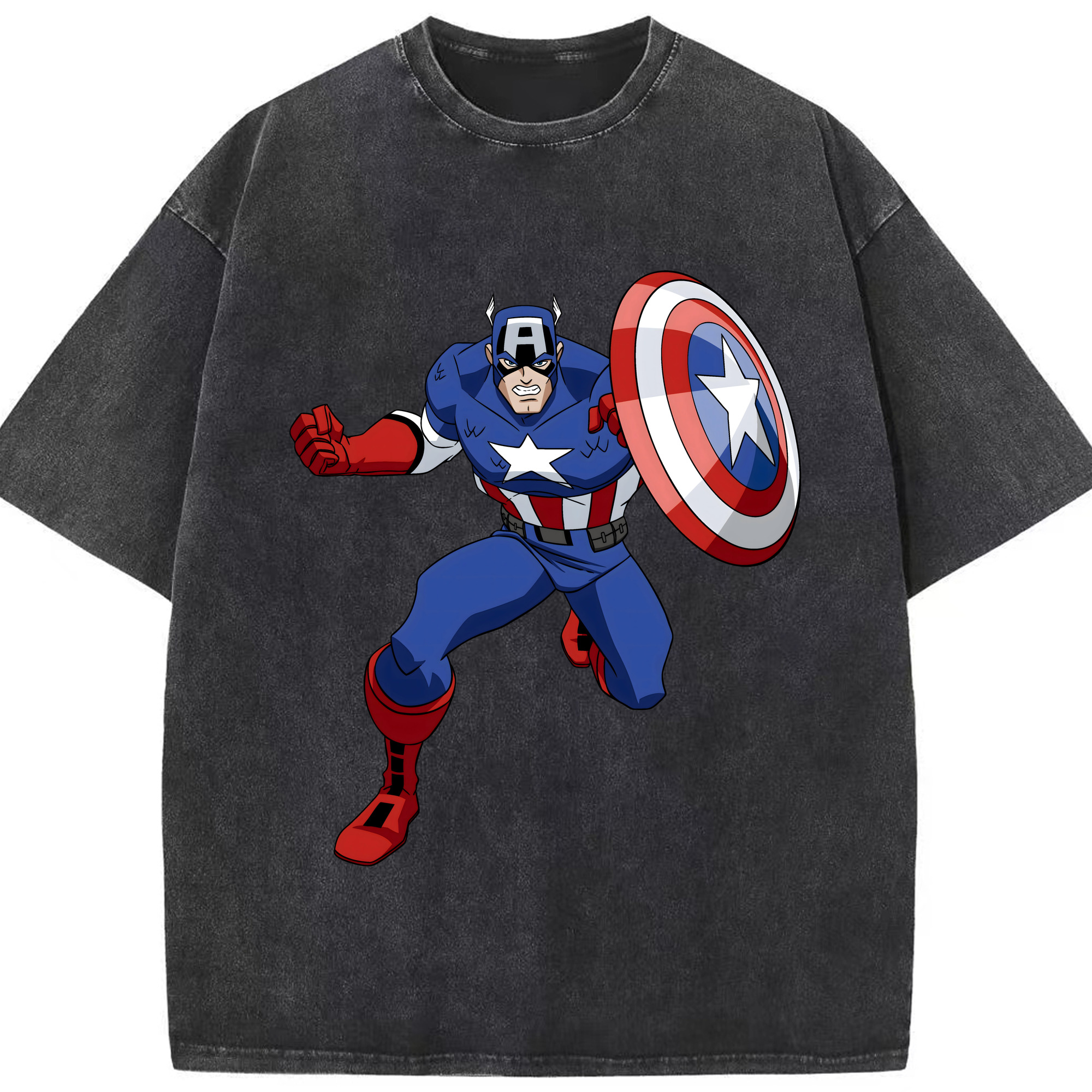 （画像用） アベンジャーズ The Avengers 綿100% ヴィンテージ風 半袖Tシャツ（フロントプリント）
