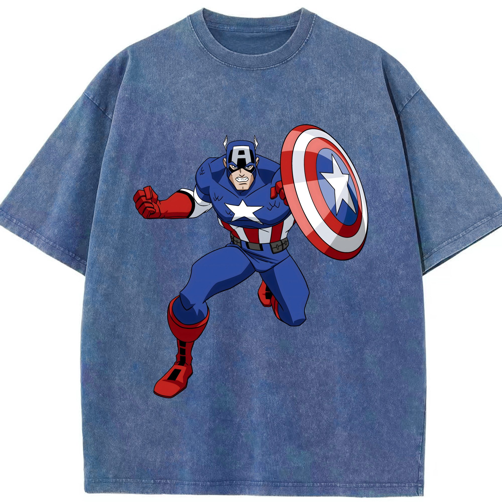 （画像用） アベンジャーズ The Avengers 綿100% ヴィンテージ風 半袖Tシャツ（フロントプリント）