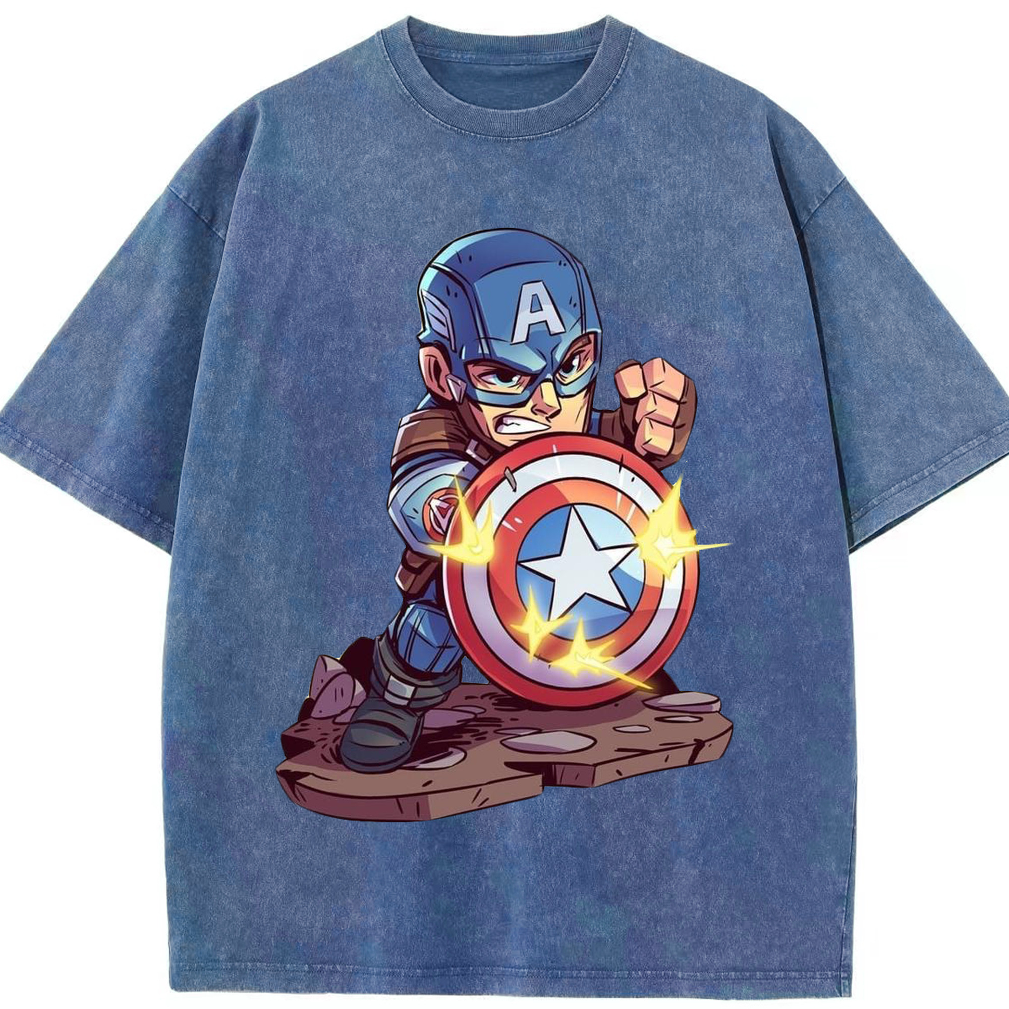 （画像用） アベンジャーズ The Avengers 綿100% ヴィンテージ風 半袖Tシャツ（フロントプリント）