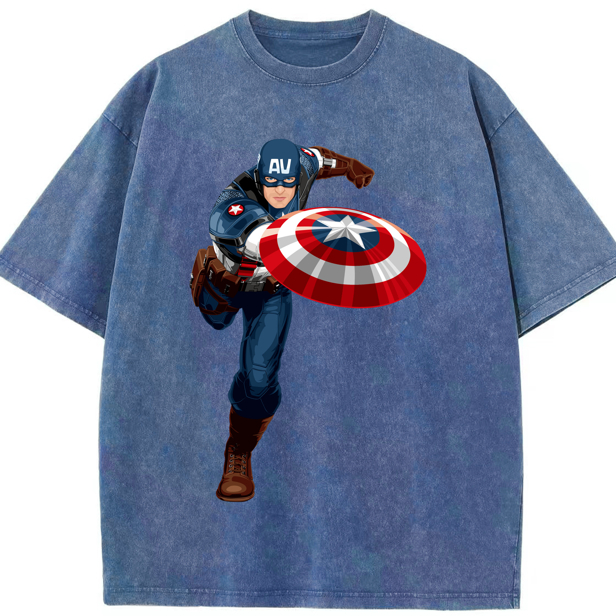（画像用） アベンジャーズ The Avengers 綿100% ヴィンテージ風 半袖Tシャツ（フロントプリント）