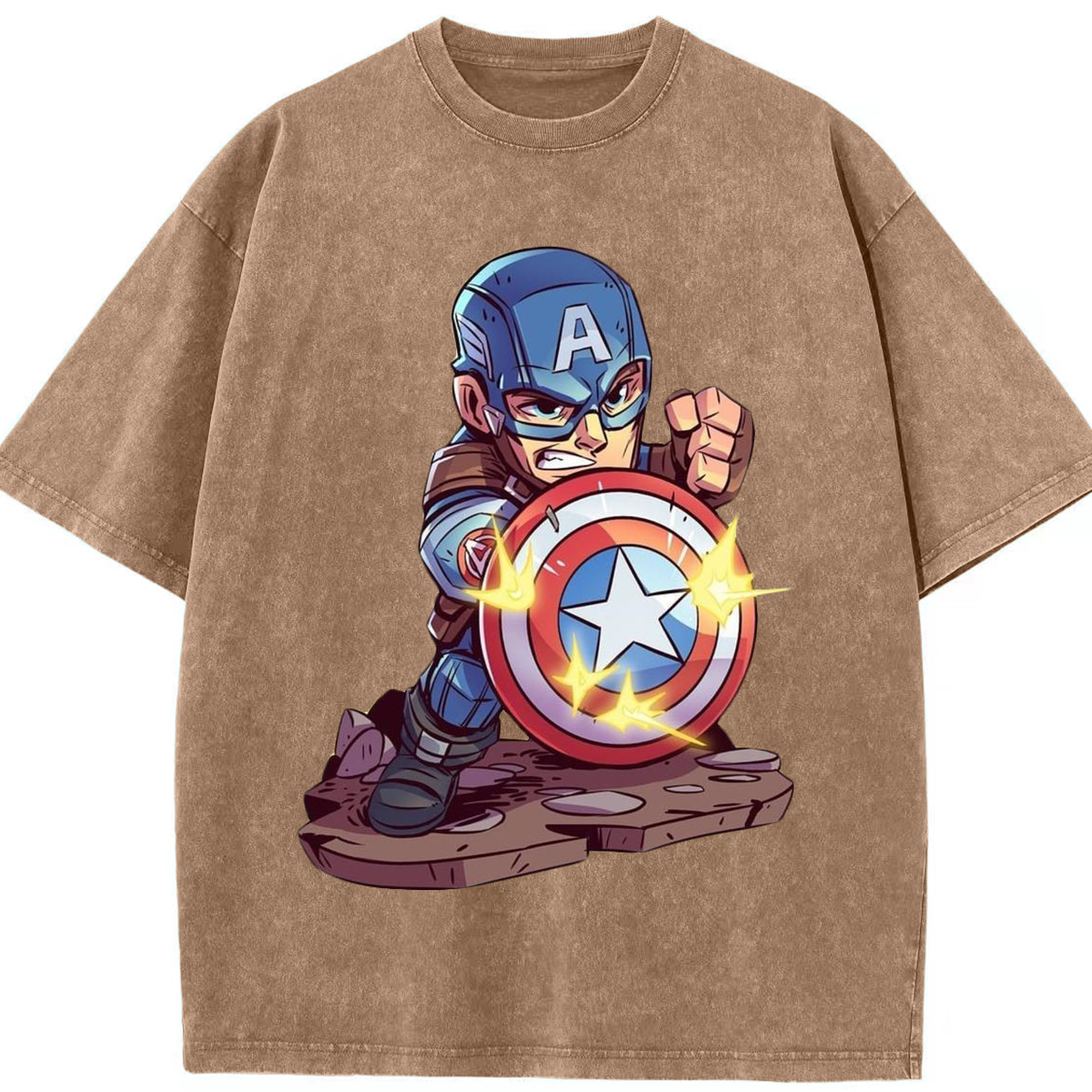 （画像用） アベンジャーズ The Avengers 綿100% ヴィンテージ風 半袖Tシャツ（フロントプリント）