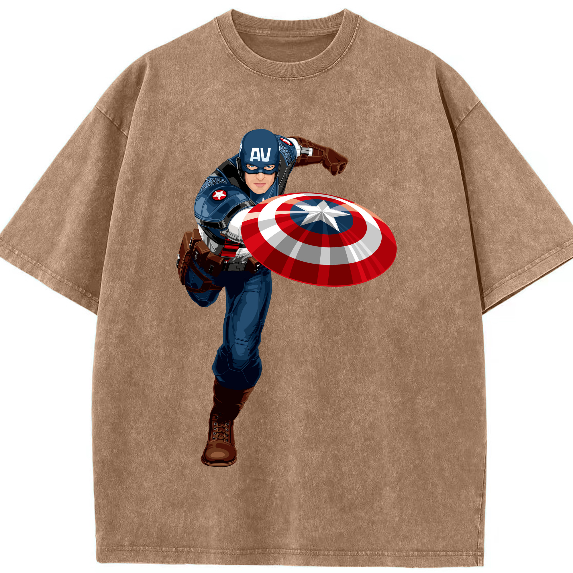 （画像用） アベンジャーズ The Avengers 綿100% ヴィンテージ風 半袖Tシャツ（フロントプリント）