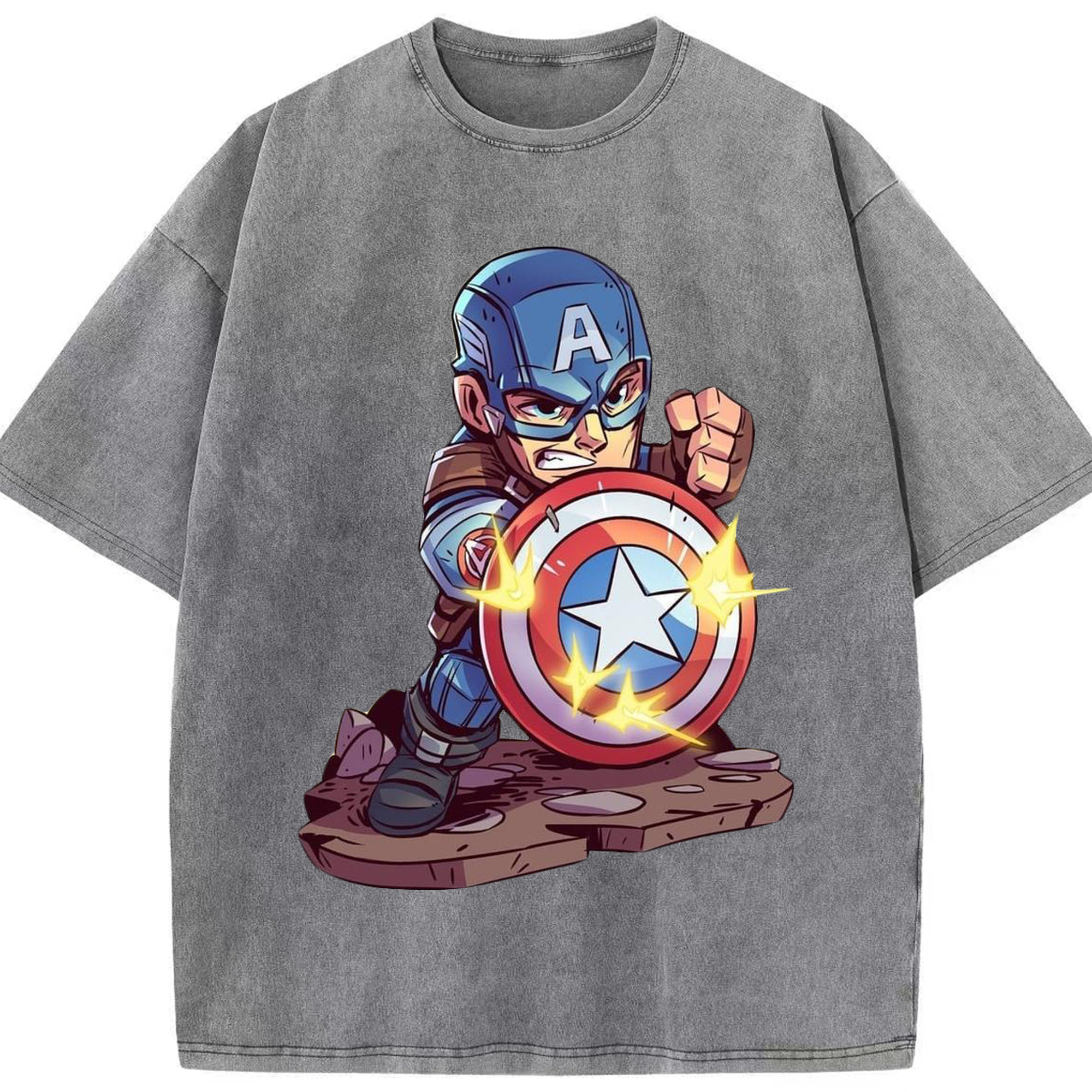 （画像用） アベンジャーズ The Avengers 綿100% ヴィンテージ風 半袖Tシャツ（フロントプリント）