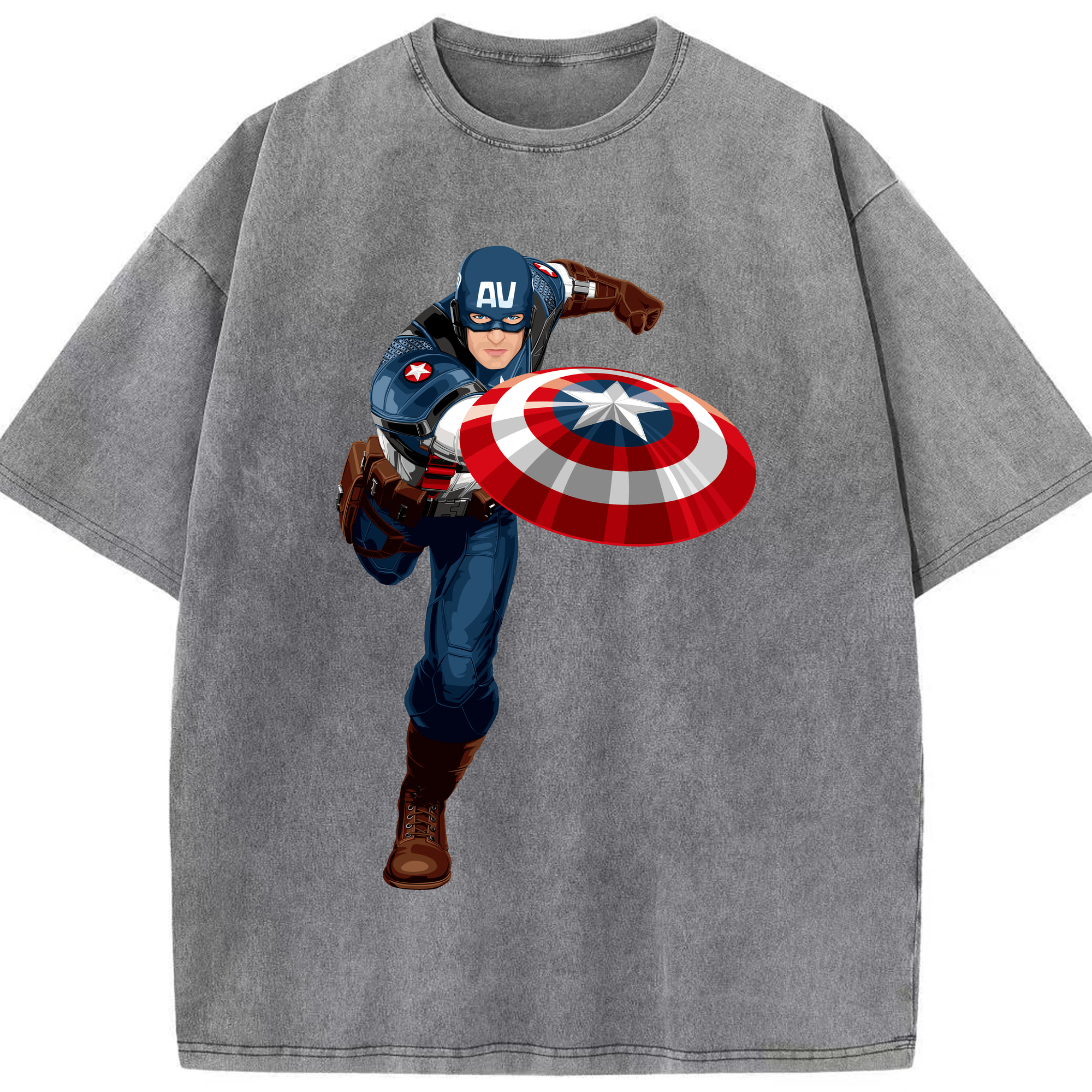 （画像用） アベンジャーズ The Avengers 綿100% ヴィンテージ風 半袖Tシャツ（フロントプリント）