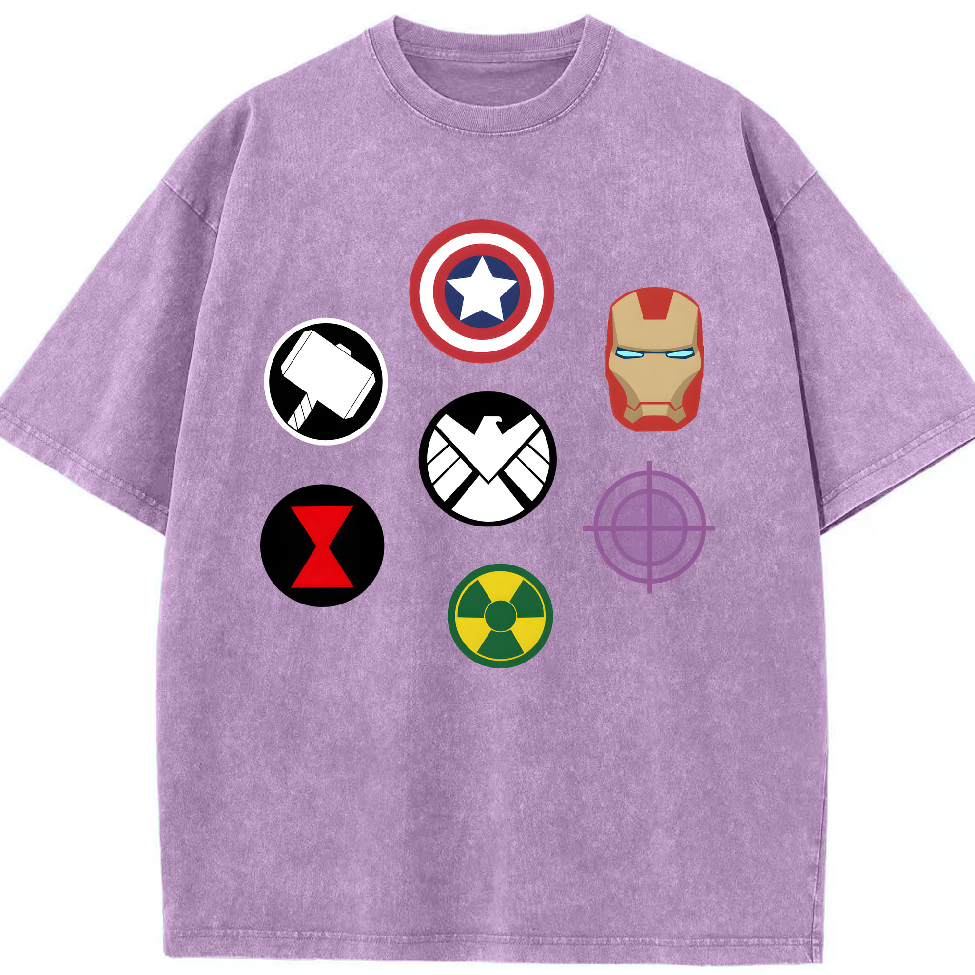 （画像用） アベンジャーズ The Avengers 綿100% ヴィンテージ風 半袖Tシャツ（フロントプリント）