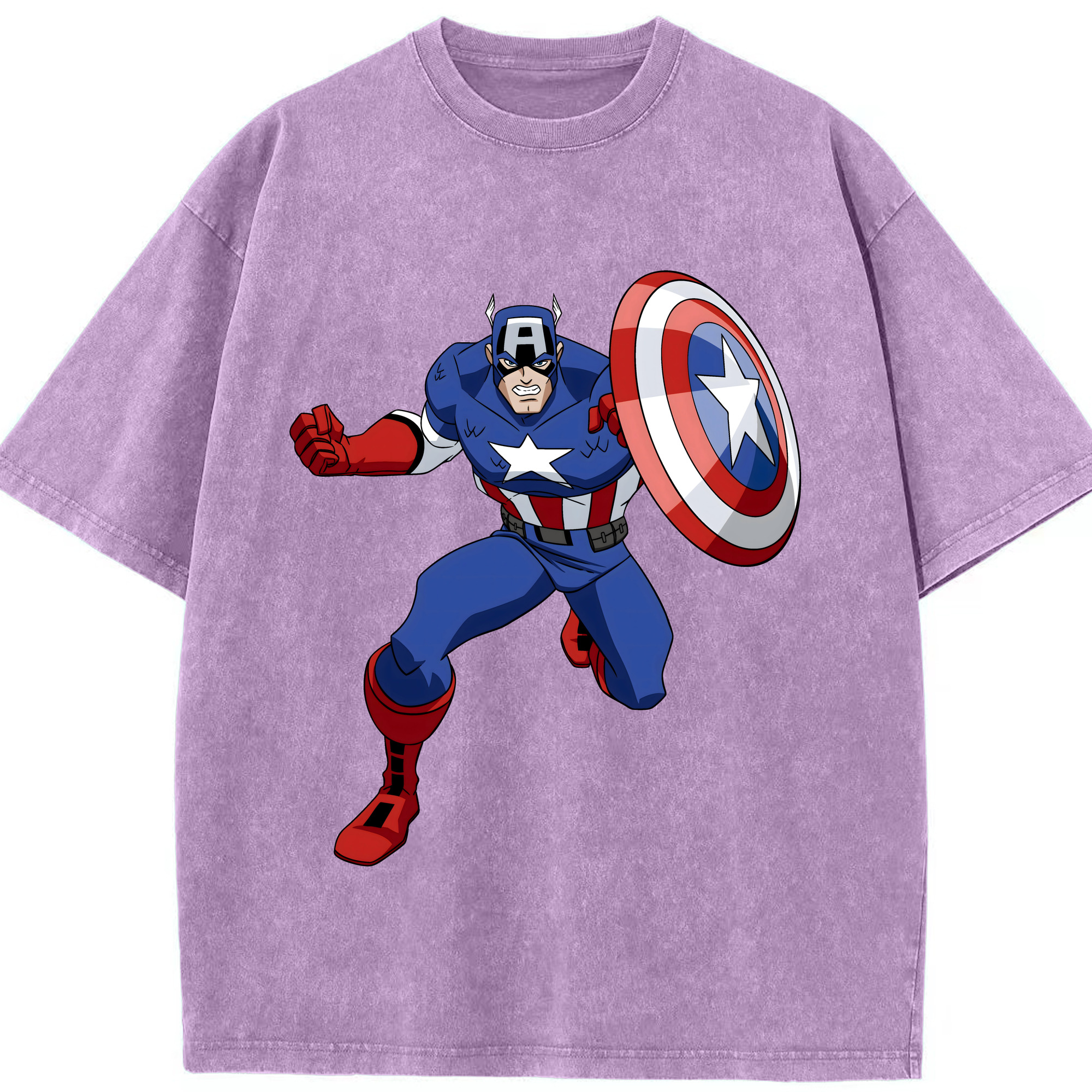 （画像用） アベンジャーズ The Avengers 綿100% ヴィンテージ風 半袖Tシャツ（フロントプリント）
