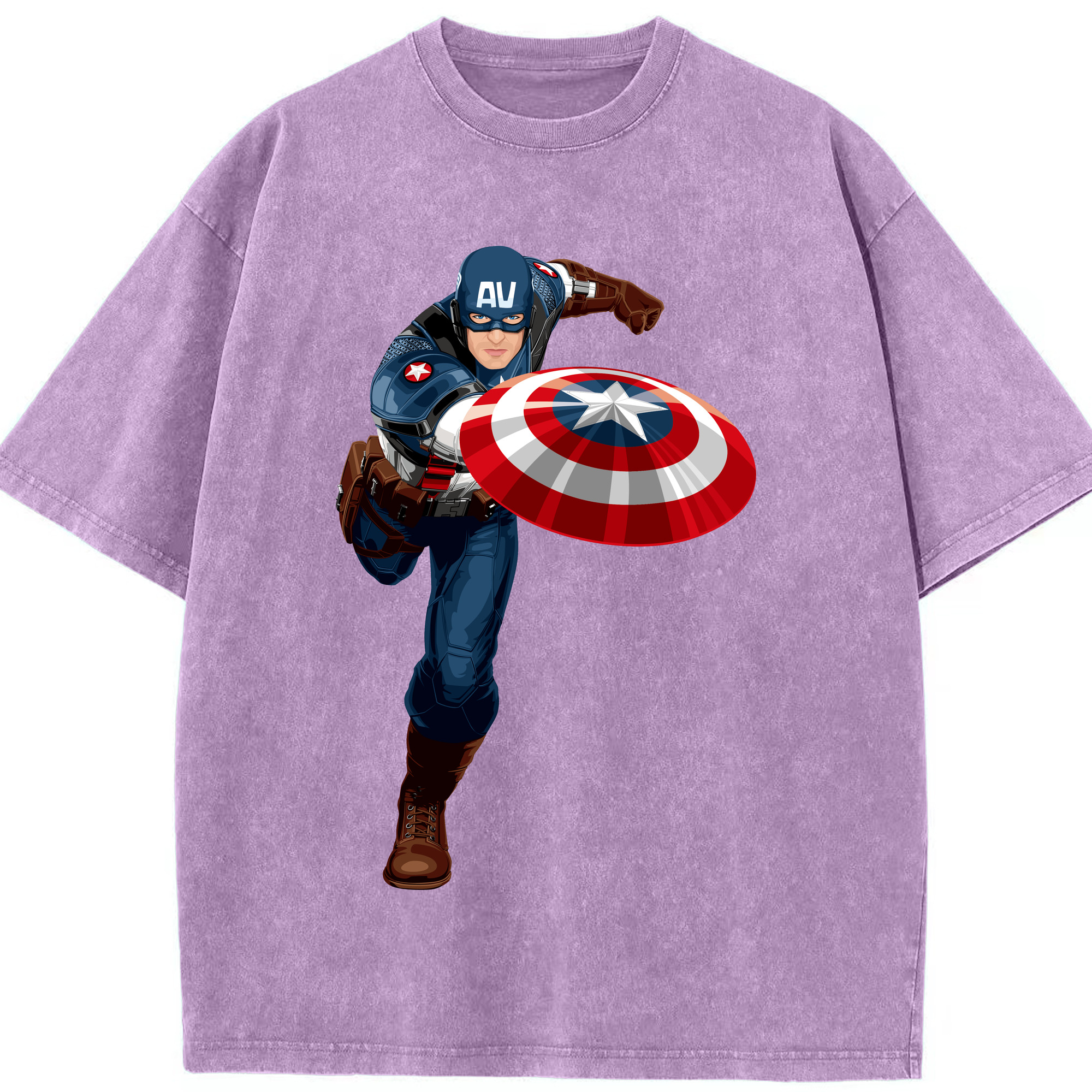 （画像用） アベンジャーズ The Avengers 綿100% ヴィンテージ風 半袖Tシャツ（フロントプリント）