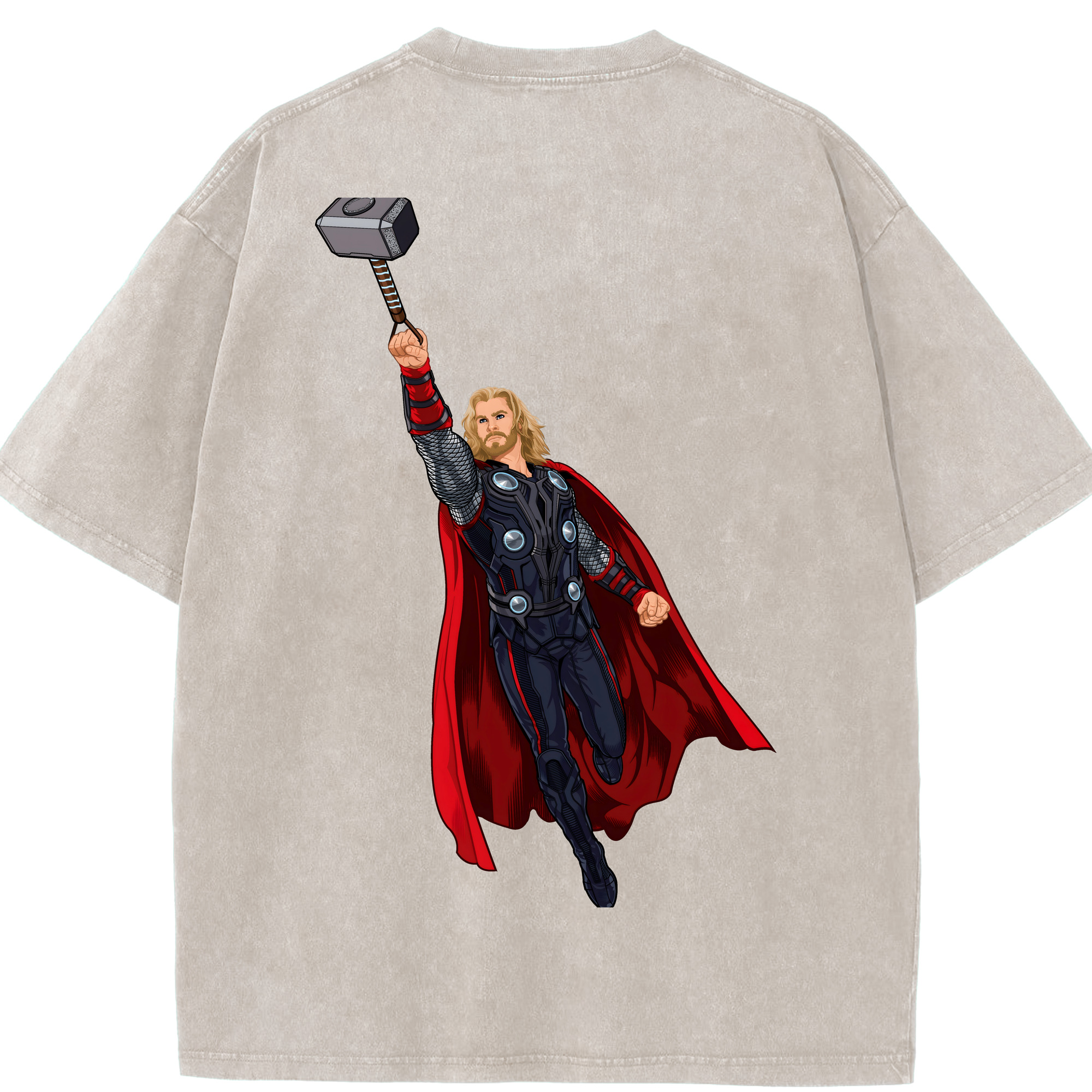 （画像用） アベンジャーズ The Avengers 綿100% ヴィンテージ風 半袖Tシャツ（背面プリント）