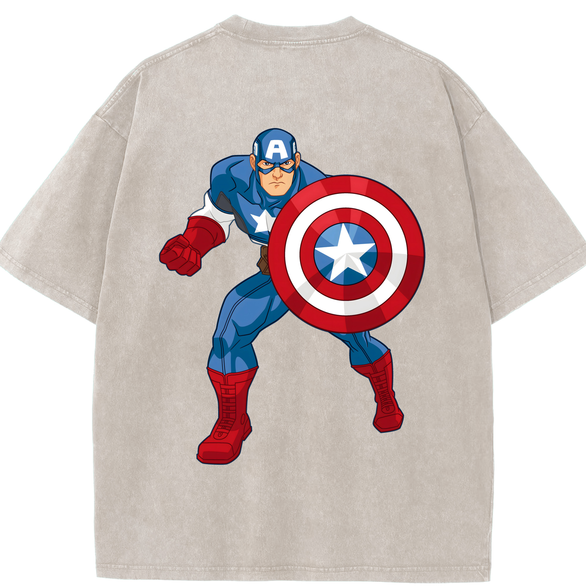 （画像用） アベンジャーズ The Avengers 綿100% ヴィンテージ風 半袖Tシャツ（背面プリント）