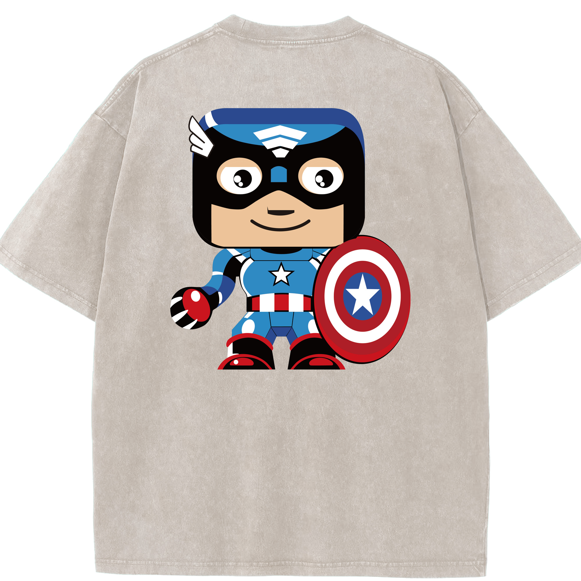 （画像用） アベンジャーズ The Avengers 綿100% ヴィンテージ風 半袖Tシャツ（背面プリント）