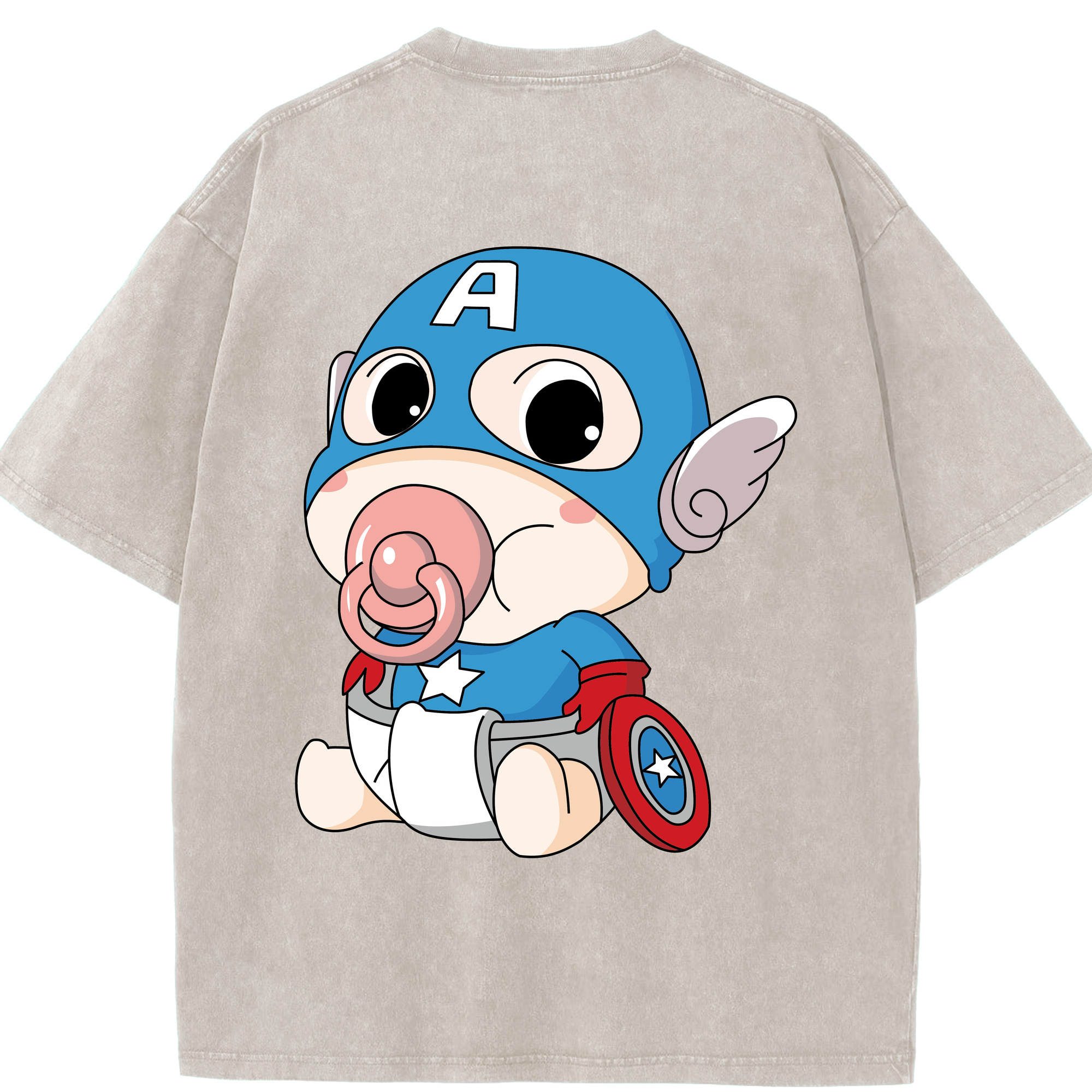 （画像用） アベンジャーズ The Avengers 綿100% ヴィンテージ風 半袖Tシャツ（背面プリント）