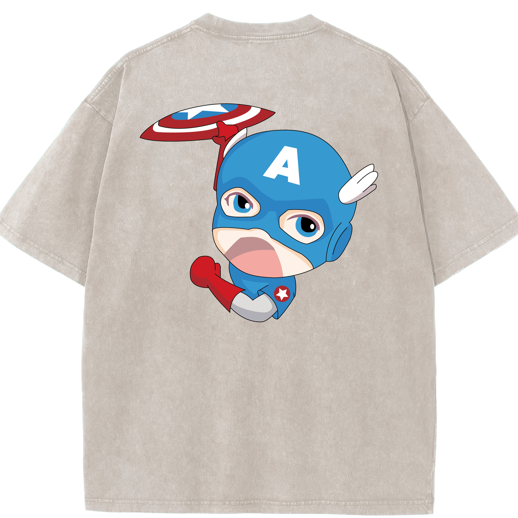 （画像用） アベンジャーズ The Avengers 綿100% ヴィンテージ風 半袖Tシャツ（背面プリント）