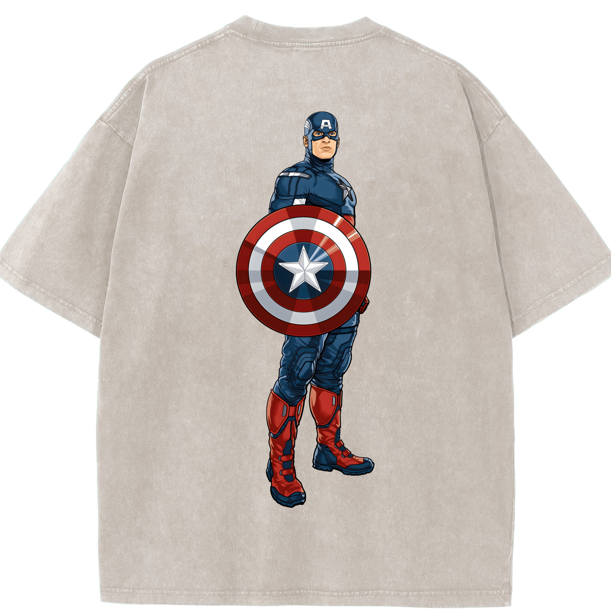 （画像用） アベンジャーズ The Avengers 綿100% ヴィンテージ風 半袖Tシャツ（背面プリント）