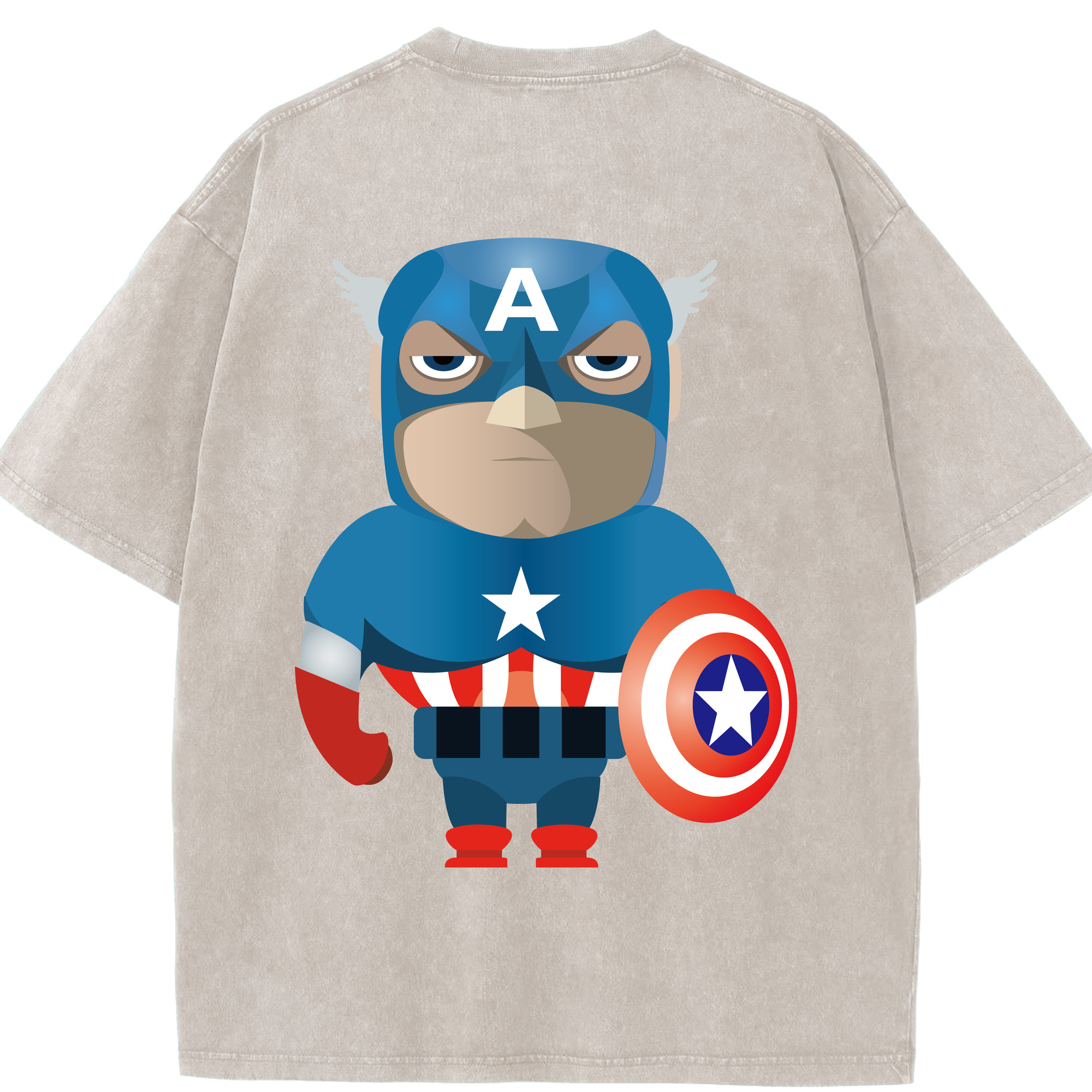 （画像用） アベンジャーズ The Avengers 綿100% ヴィンテージ風 半袖Tシャツ（背面プリント）