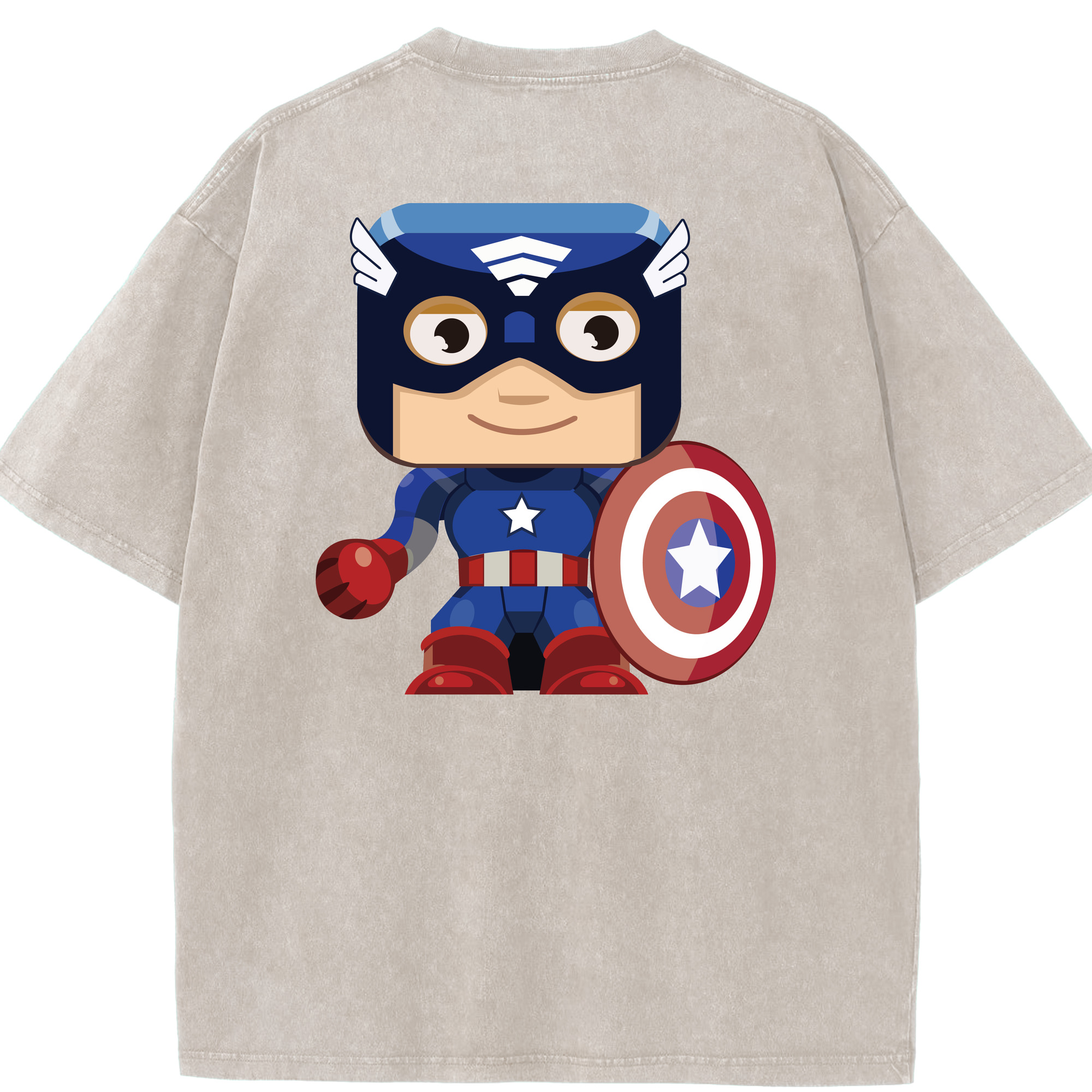 （画像用） アベンジャーズ The Avengers 綿100% ヴィンテージ風 半袖Tシャツ（背面プリント）