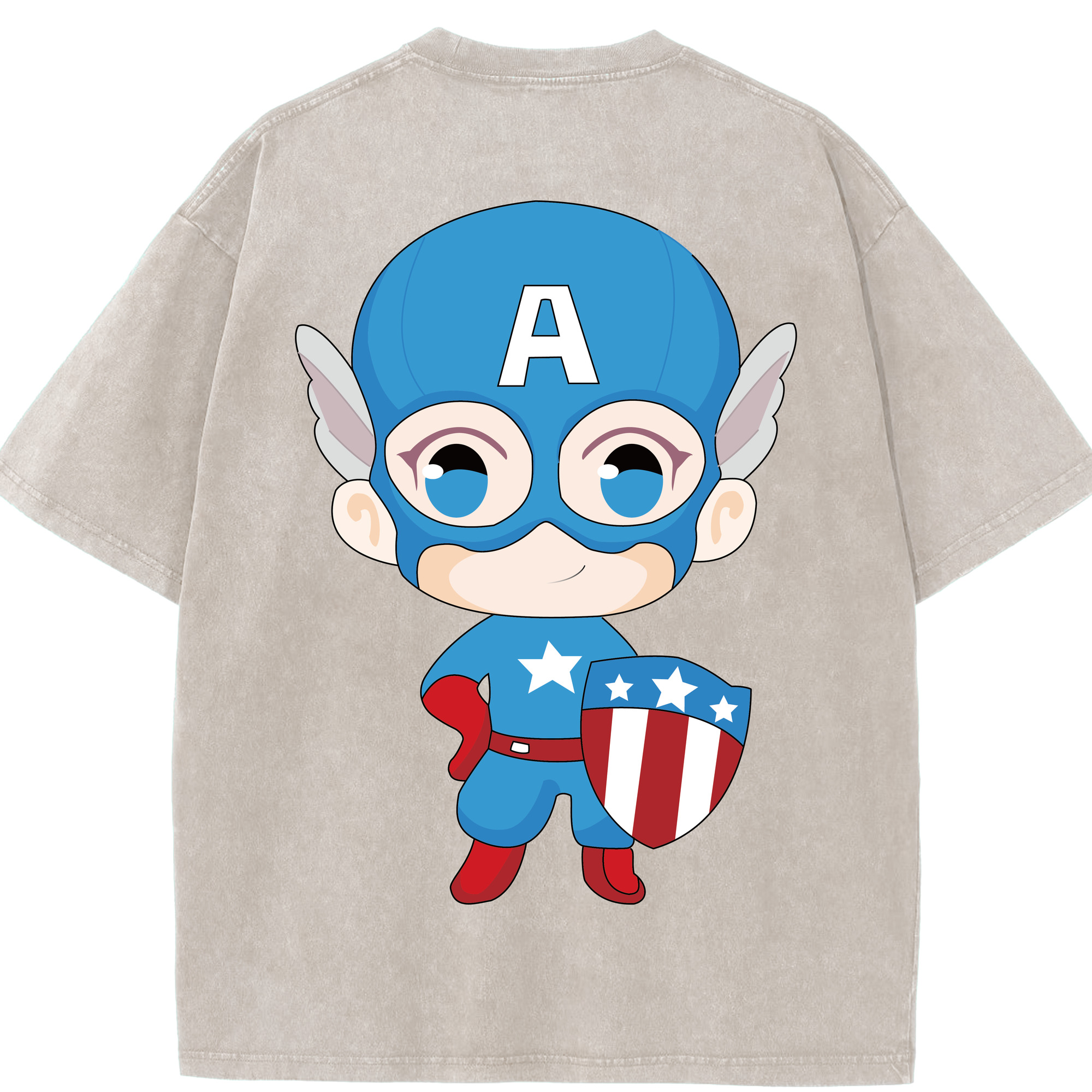 （画像用） アベンジャーズ The Avengers 綿100% ヴィンテージ風 半袖Tシャツ（背面プリント）