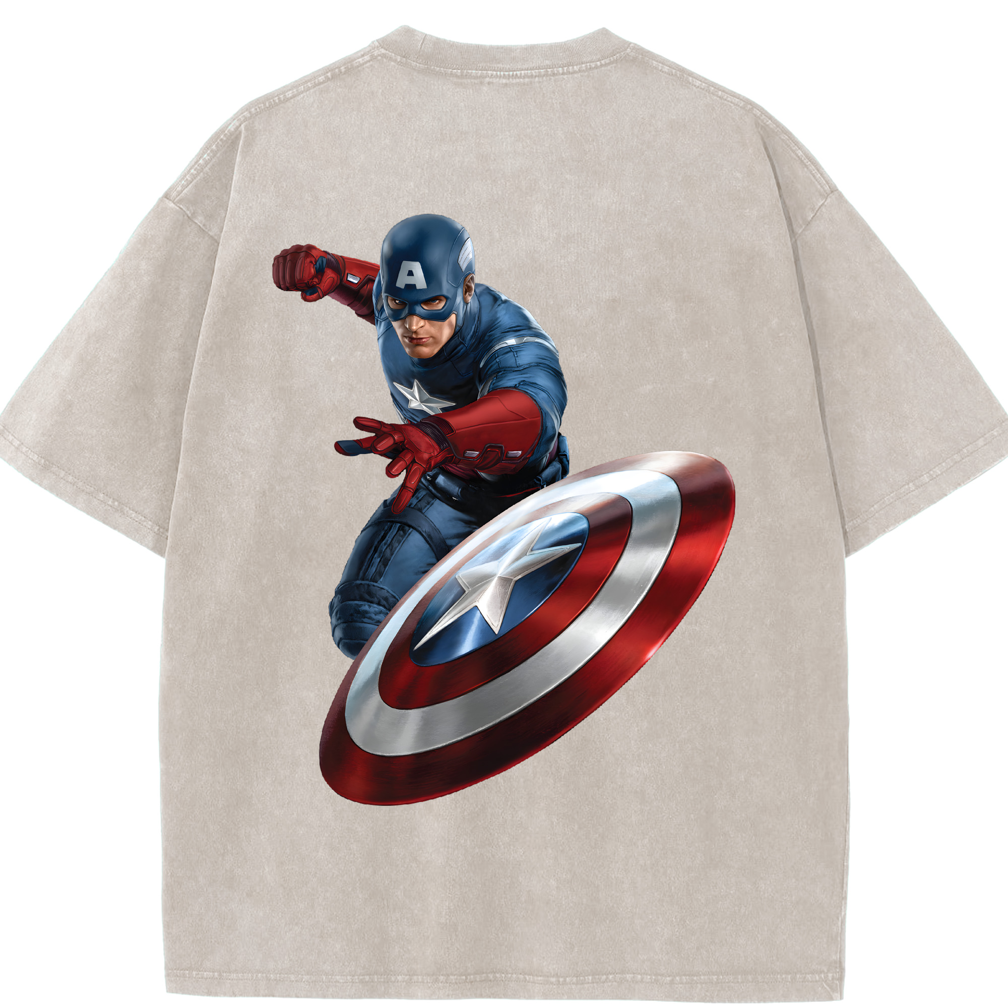 （画像用） アベンジャーズ The Avengers 綿100% ヴィンテージ風 半袖Tシャツ（背面プリント）
