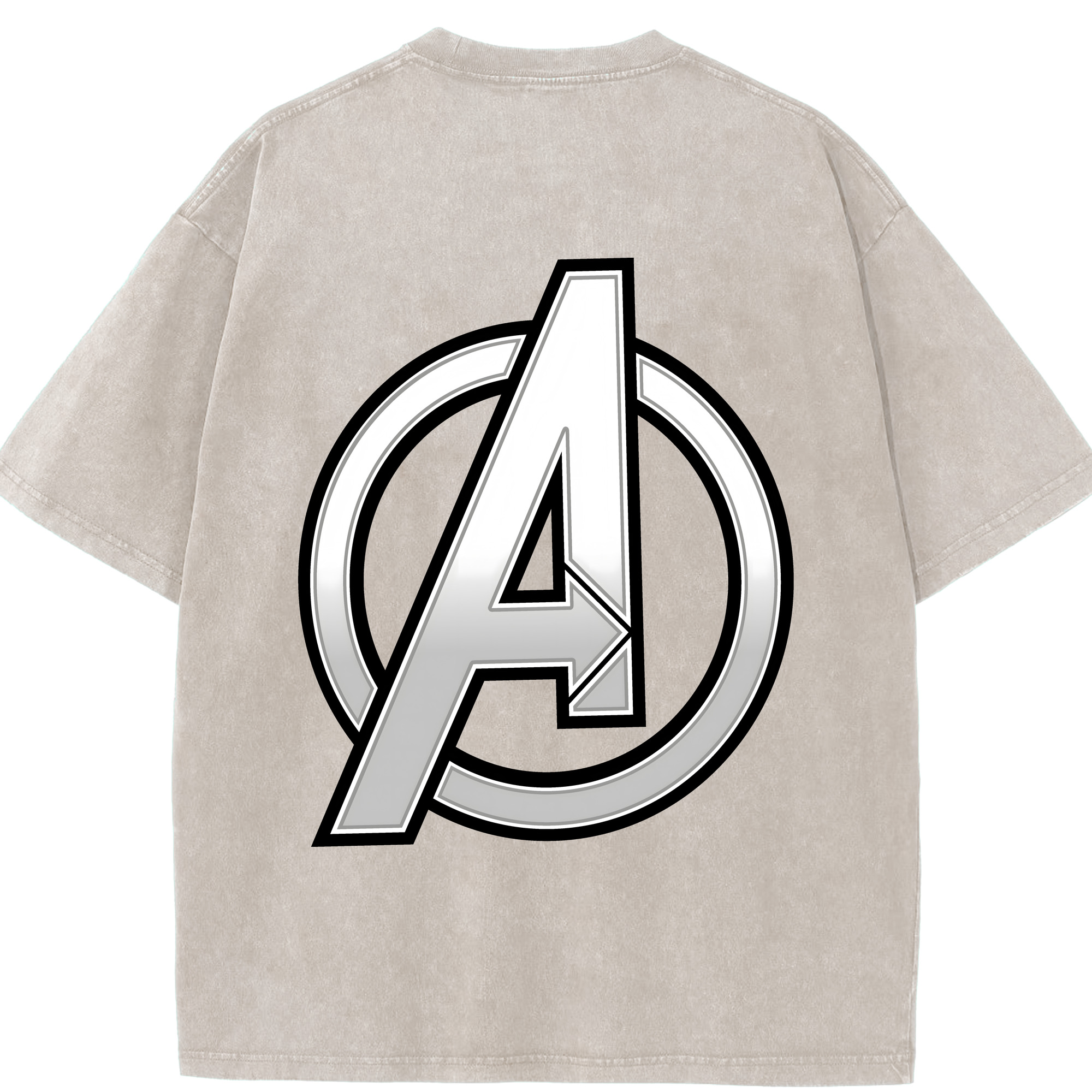 （画像用） アベンジャーズ The Avengers 綿100% ヴィンテージ風 半袖Tシャツ（背面プリント）
