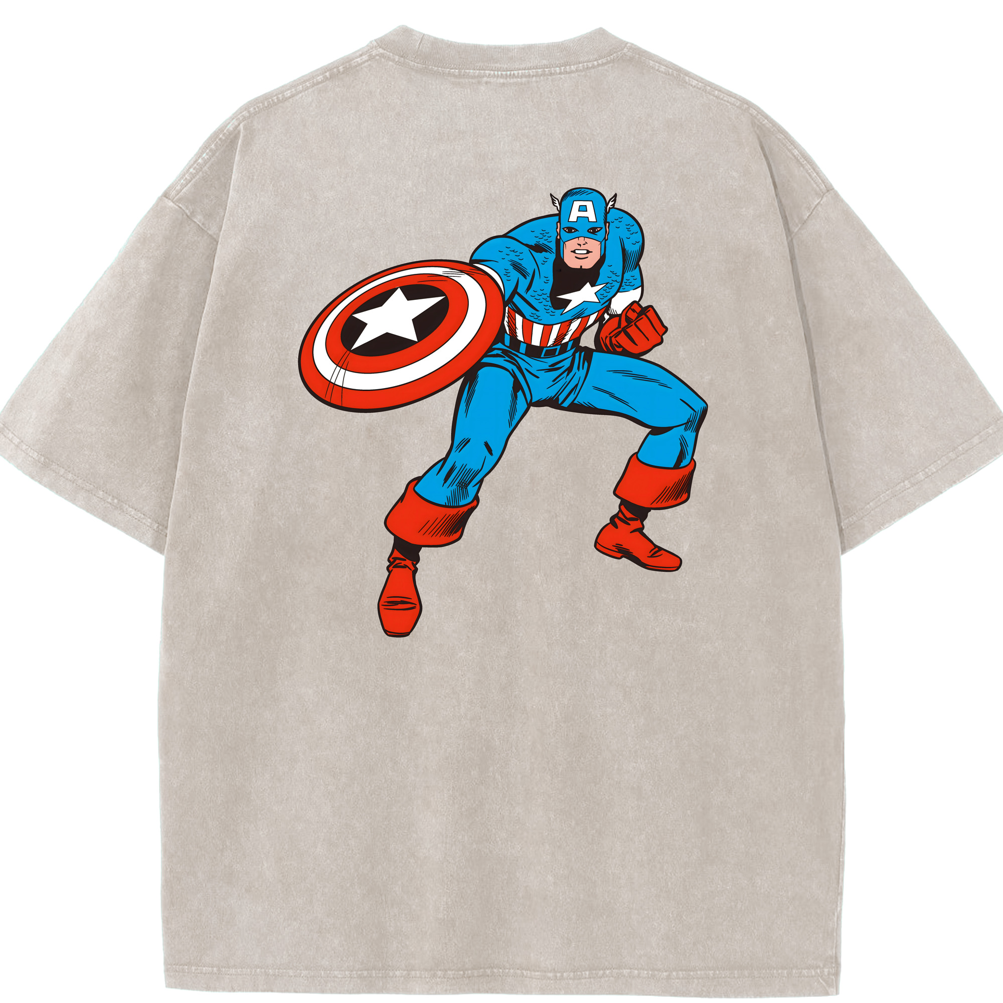 （画像用） アベンジャーズ The Avengers 綿100% ヴィンテージ風 半袖Tシャツ（背面プリント）