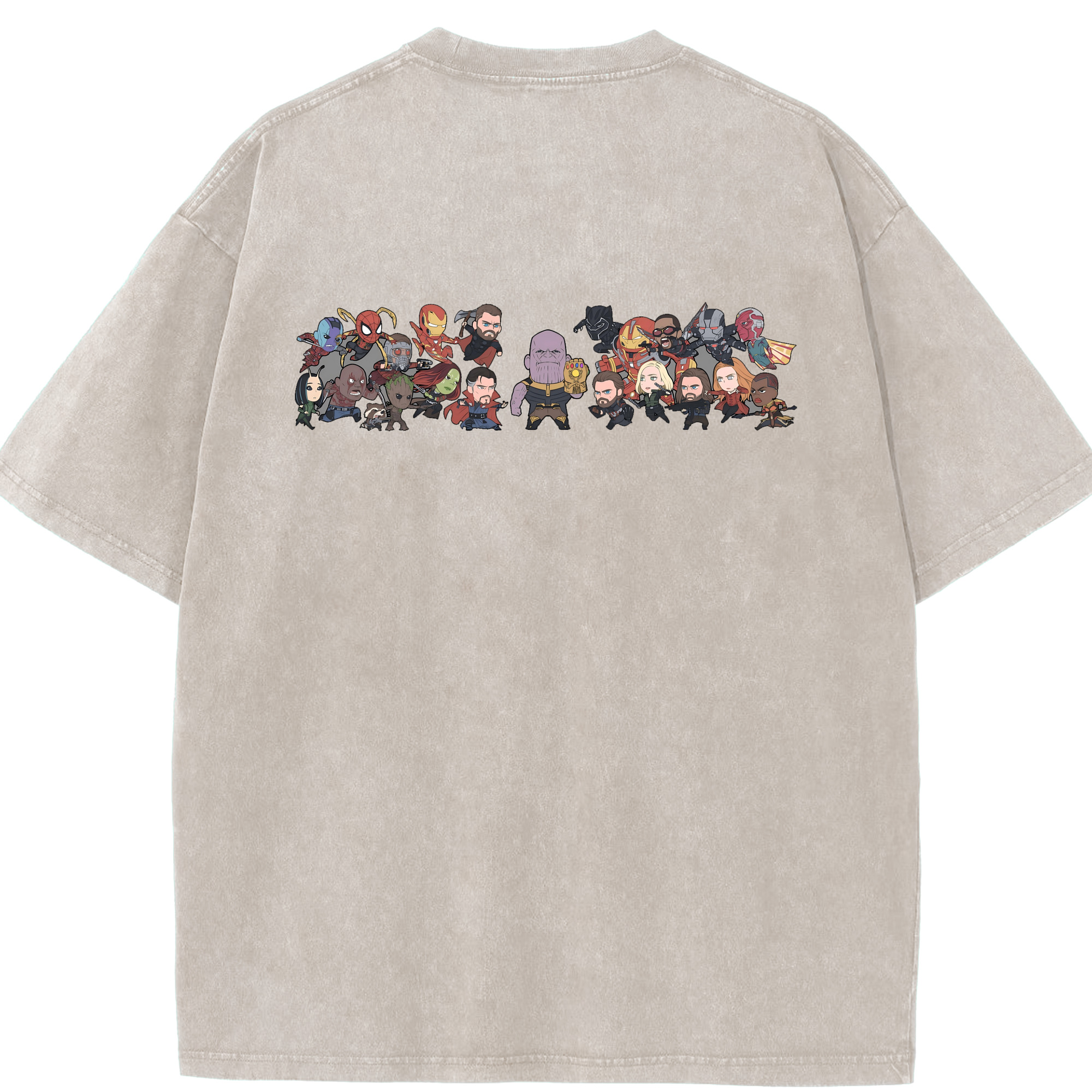 （画像用） アベンジャーズ The Avengers 綿100% ヴィンテージ風 半袖Tシャツ（背面プリント）