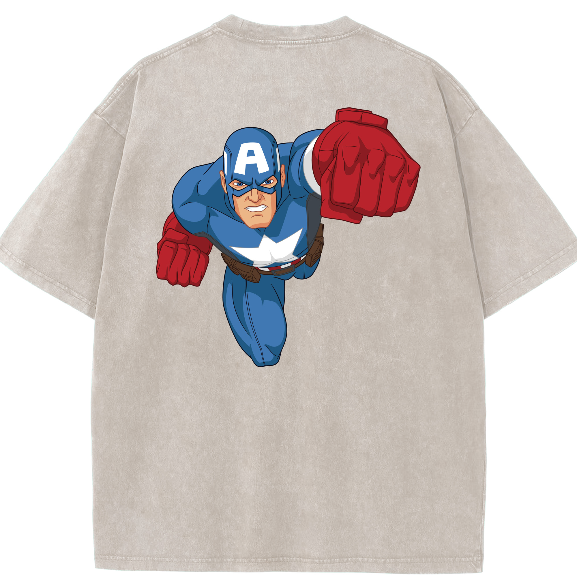 （画像用） アベンジャーズ The Avengers 綿100% ヴィンテージ風 半袖Tシャツ（背面プリント）