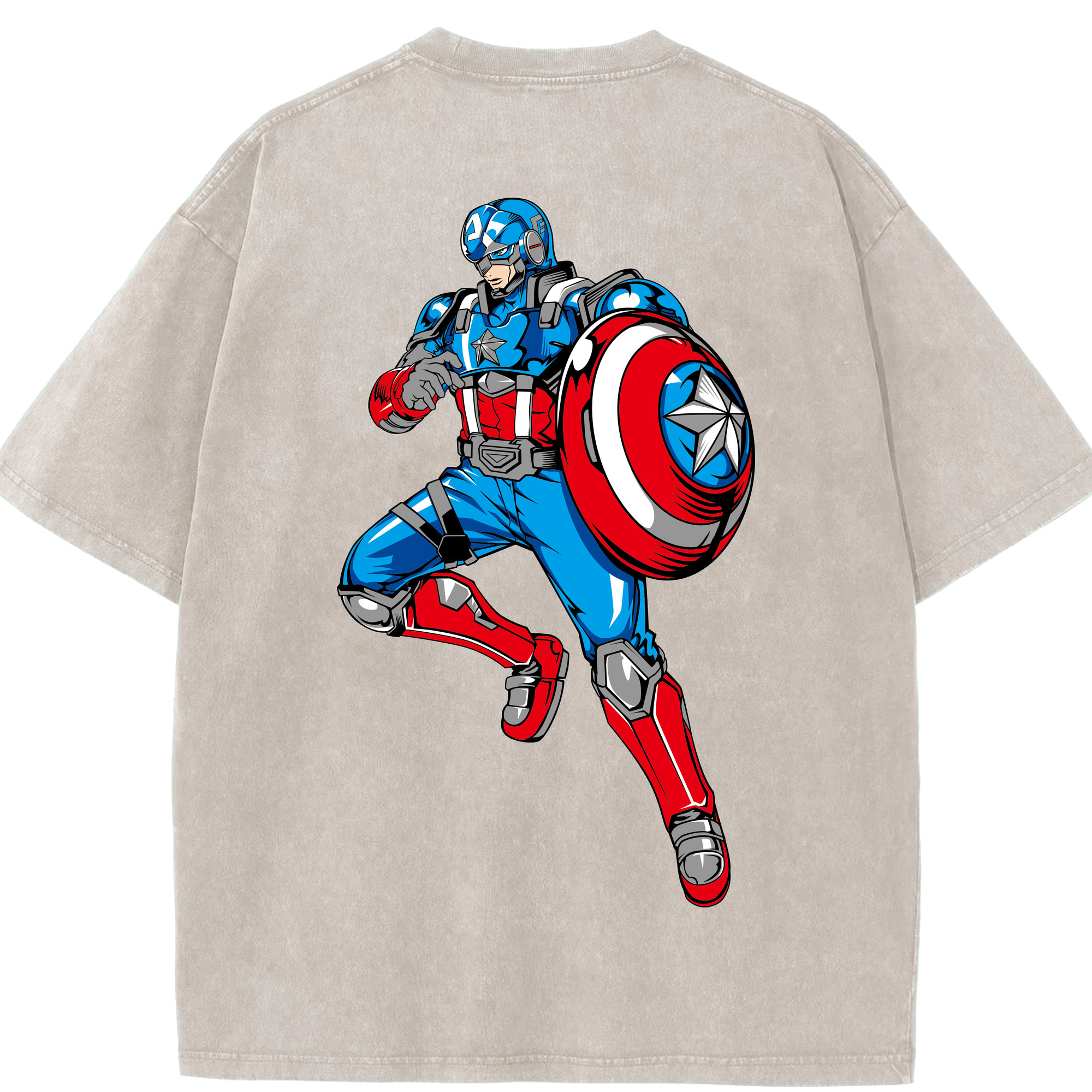 （画像用） アベンジャーズ The Avengers 綿100% ヴィンテージ風 半袖Tシャツ（背面プリント）
