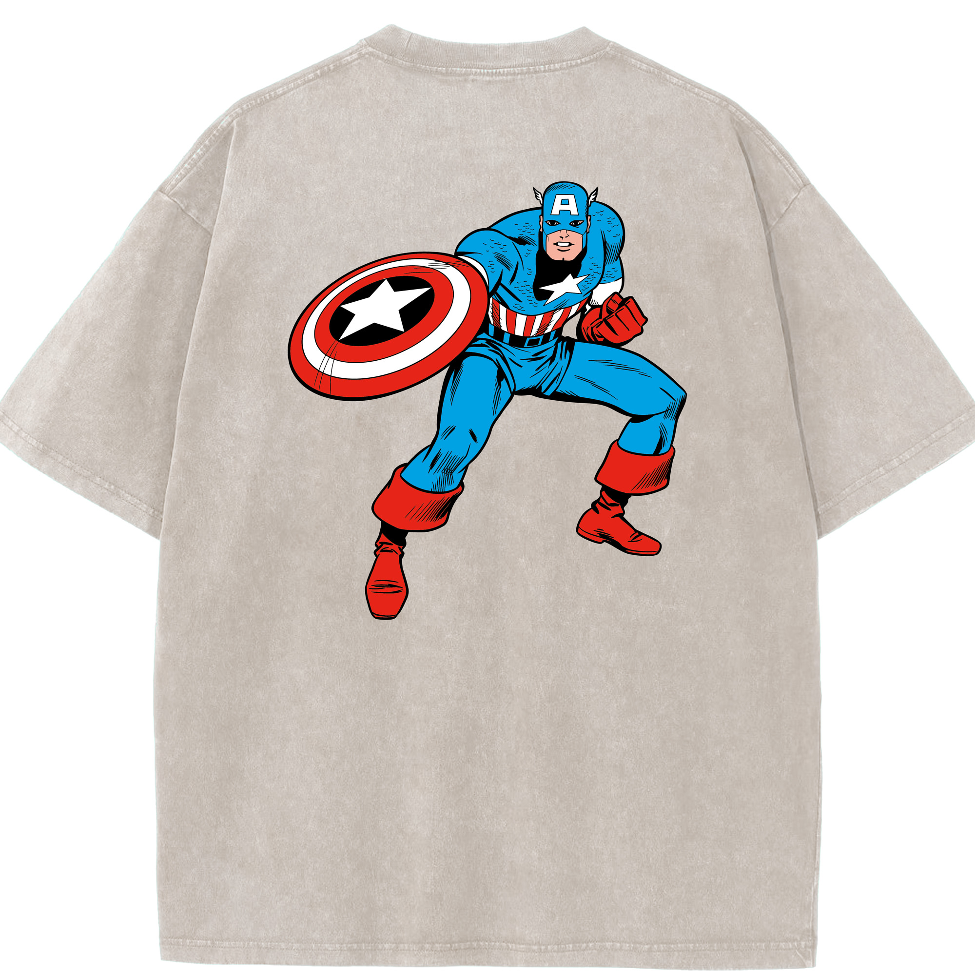 （画像用） アベンジャーズ The Avengers 綿100% ヴィンテージ風 半袖Tシャツ（背面プリント）