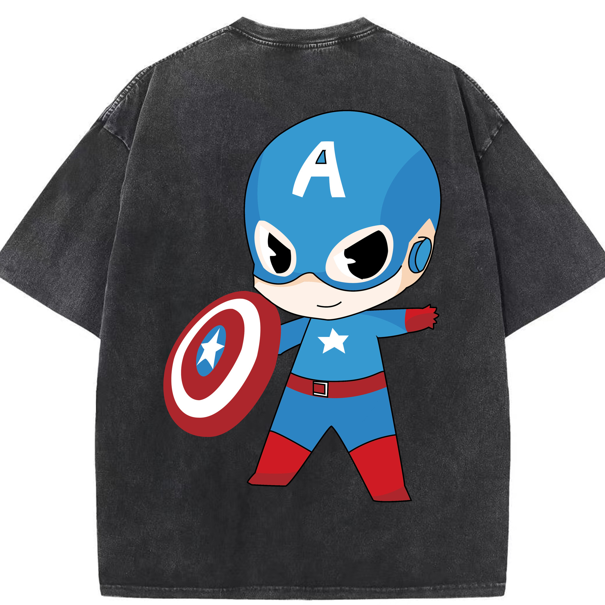 （画像用） アベンジャーズ The Avengers 綿100% ヴィンテージ風 半袖Tシャツ（背面プリント）