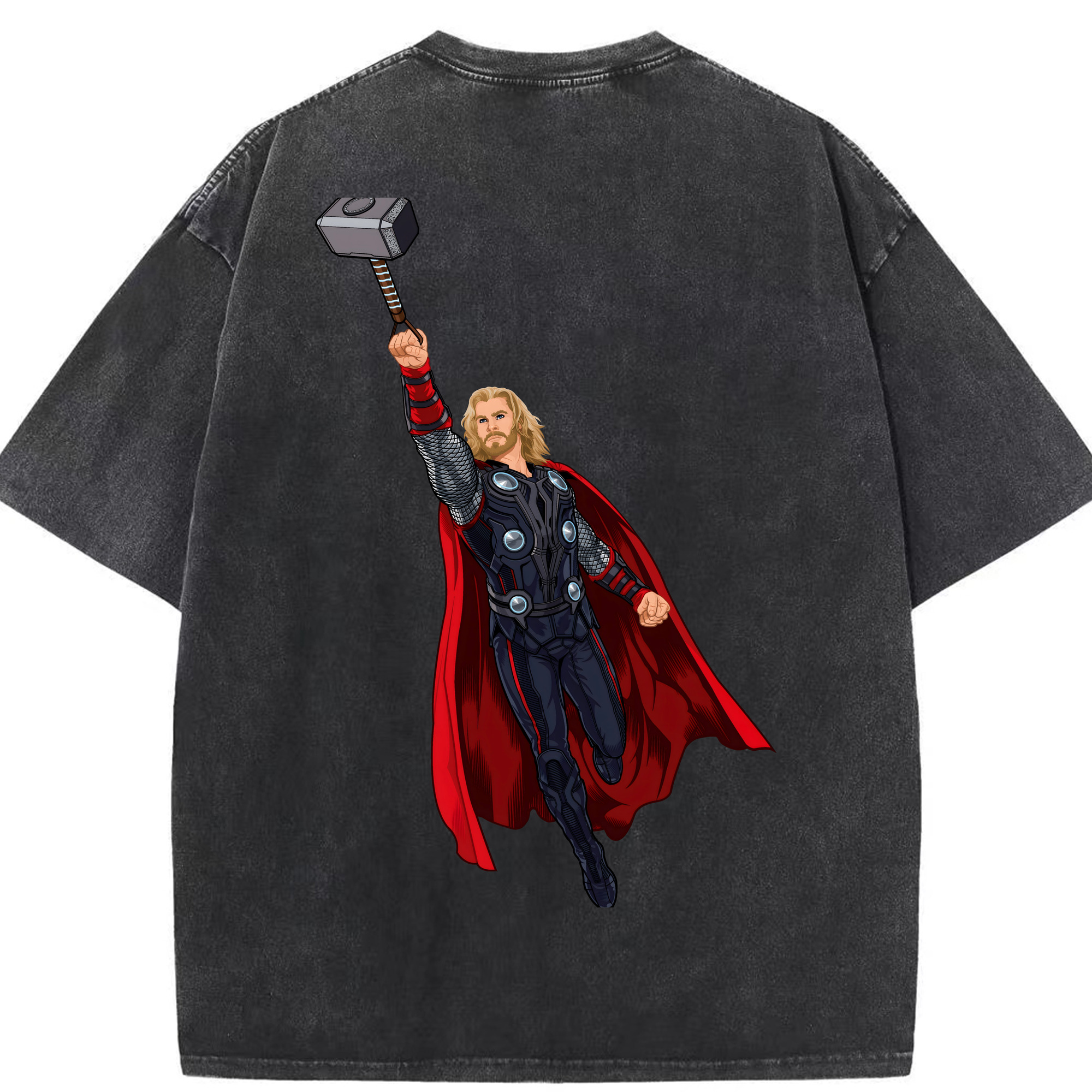 （画像用） アベンジャーズ The Avengers 綿100% ヴィンテージ風 半袖Tシャツ（背面プリント）