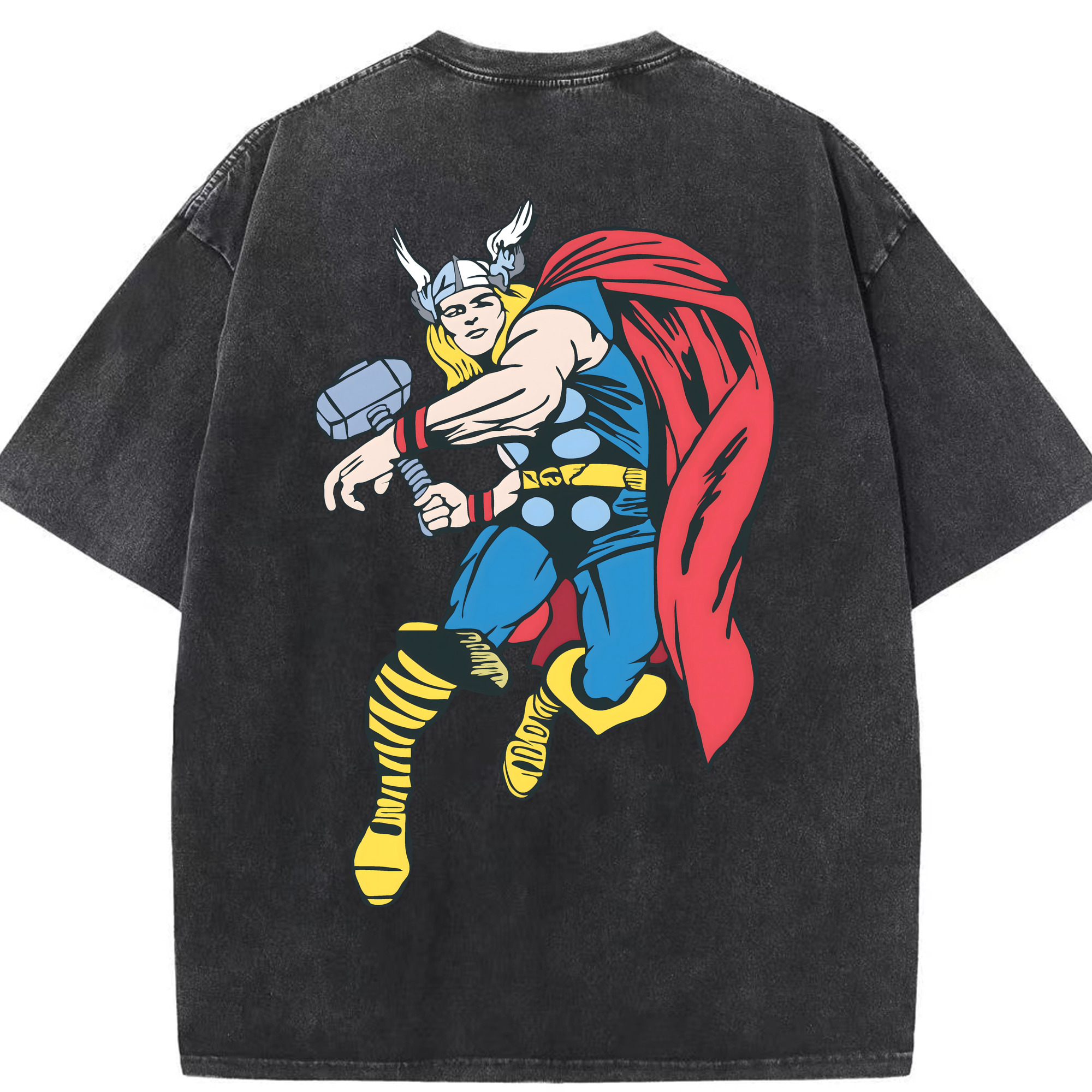 （画像用） アベンジャーズ The Avengers 綿100% ヴィンテージ風 半袖Tシャツ（背面プリント）