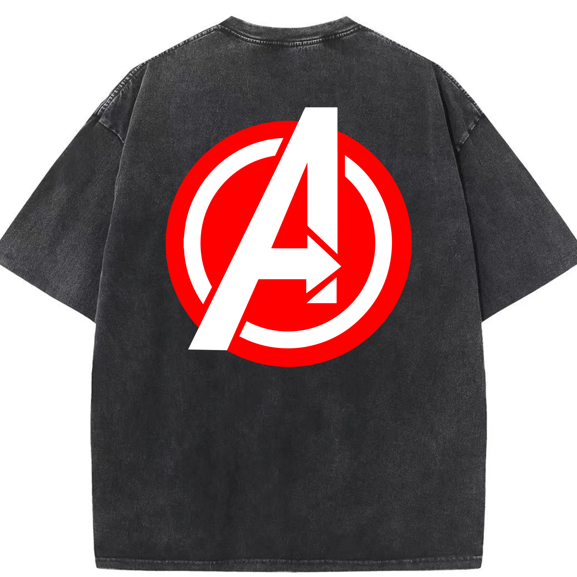 （画像用） アベンジャーズ The Avengers 綿100% ヴィンテージ風 半袖Tシャツ（背面プリント）