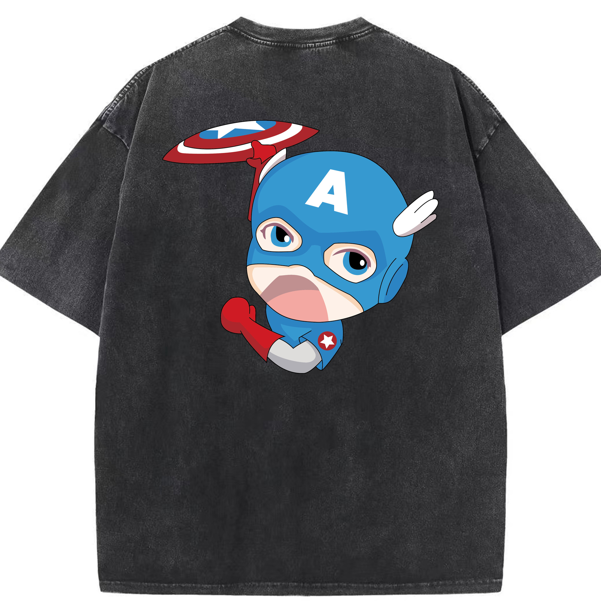 （画像用） アベンジャーズ The Avengers 綿100% ヴィンテージ風 半袖Tシャツ（背面プリント）