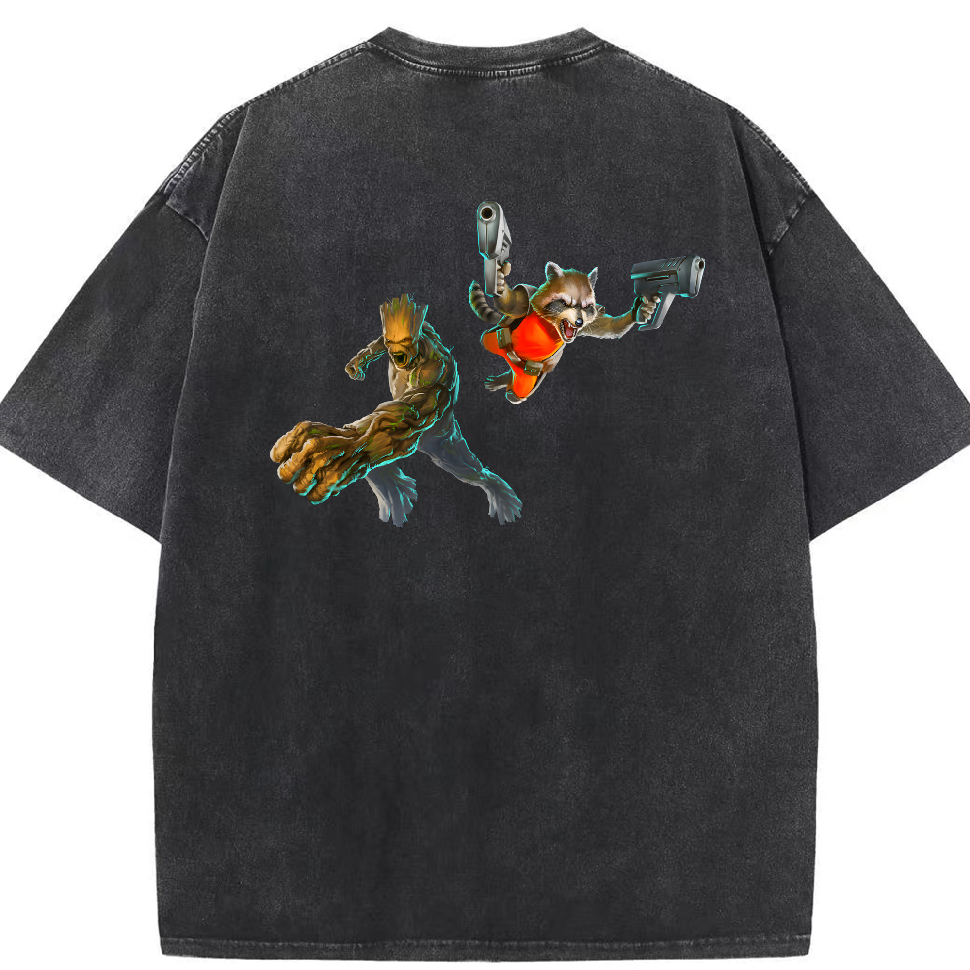 （画像用） アベンジャーズ The Avengers 綿100% ヴィンテージ風 半袖Tシャツ（背面プリント）