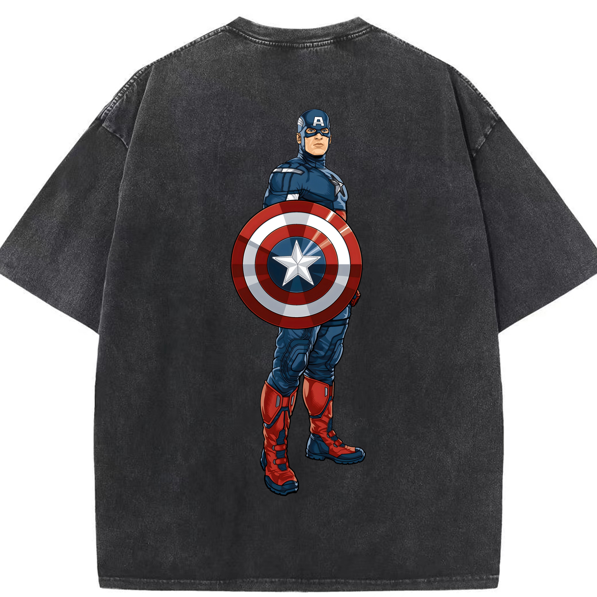 （画像用） アベンジャーズ The Avengers 綿100% ヴィンテージ風 半袖Tシャツ（背面プリント）