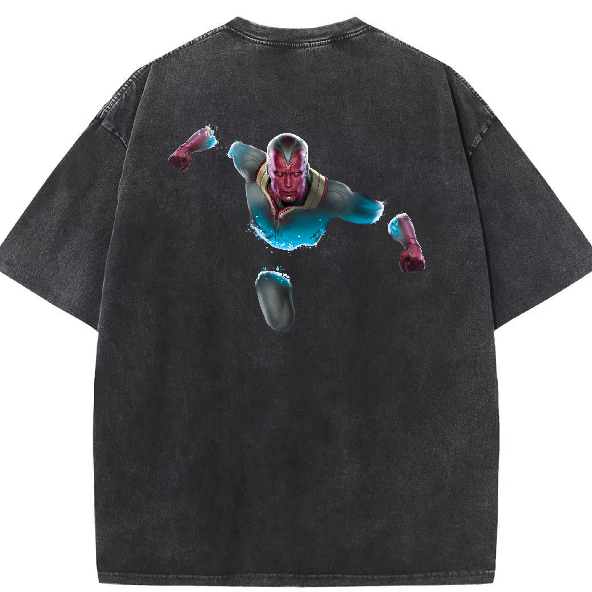 （画像用） アベンジャーズ The Avengers 綿100% ヴィンテージ風 半袖Tシャツ（背面プリント）