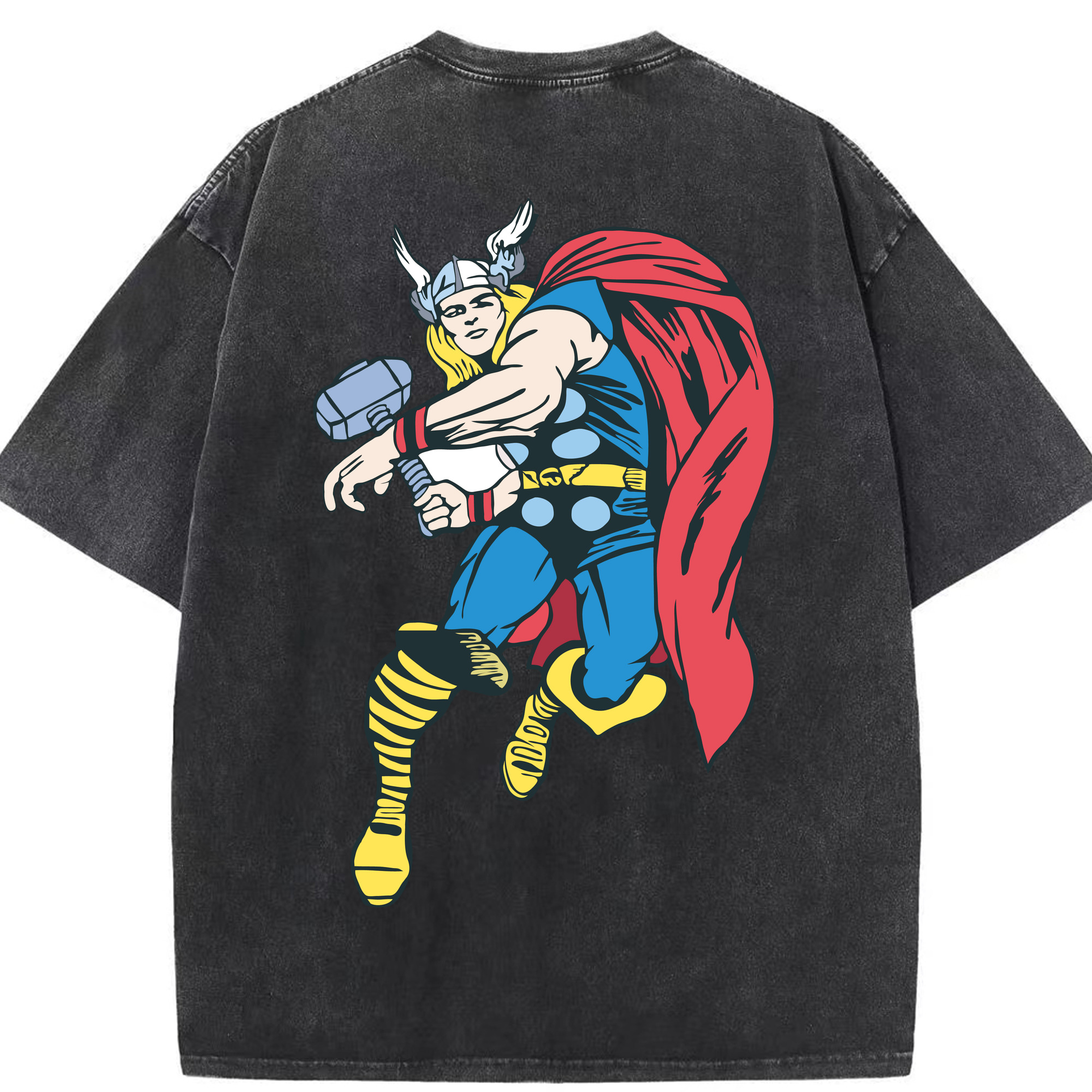 （画像用） アベンジャーズ The Avengers 綿100% ヴィンテージ風 半袖Tシャツ（背面プリント）