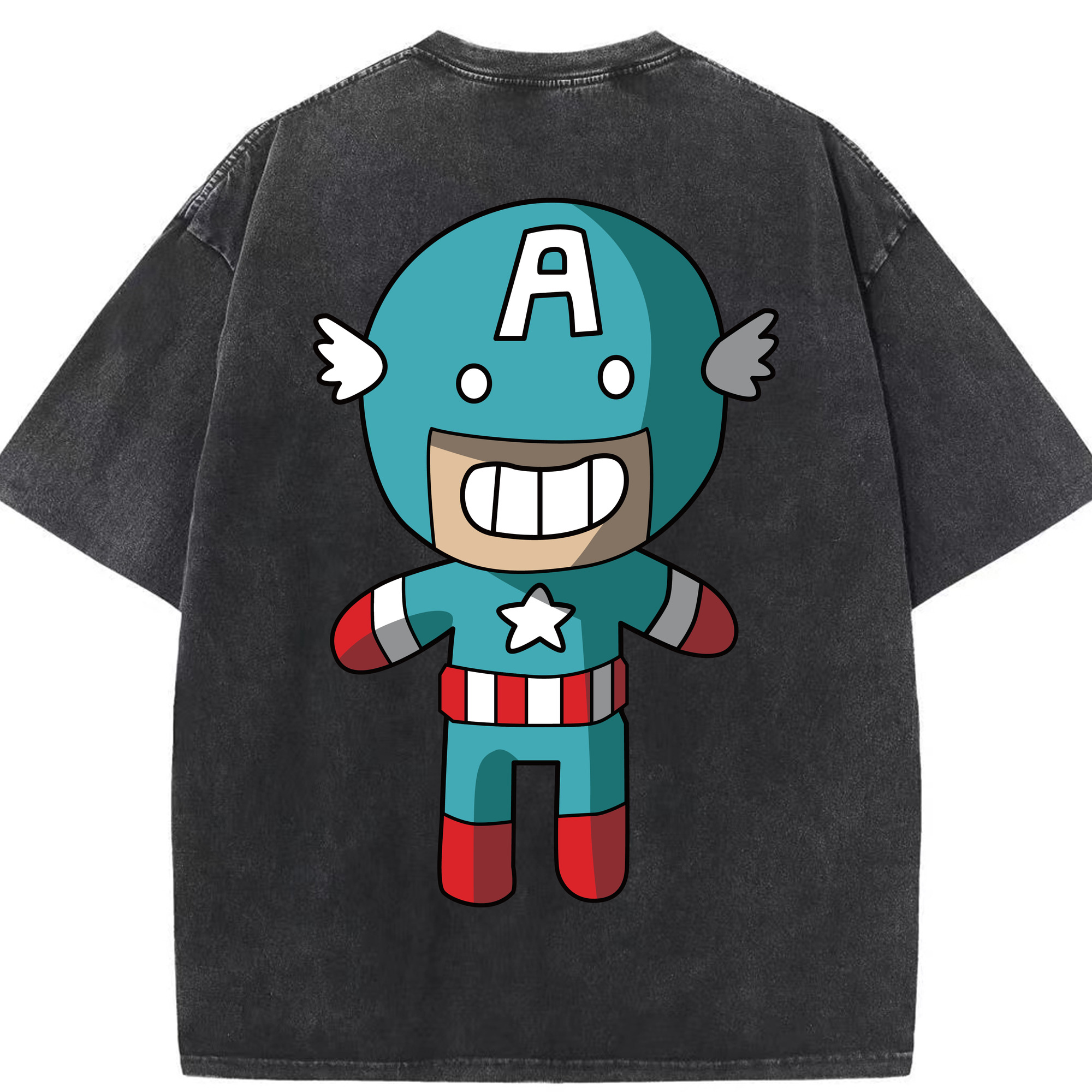 （画像用） アベンジャーズ The Avengers 綿100% ヴィンテージ風 半袖Tシャツ（背面プリント）