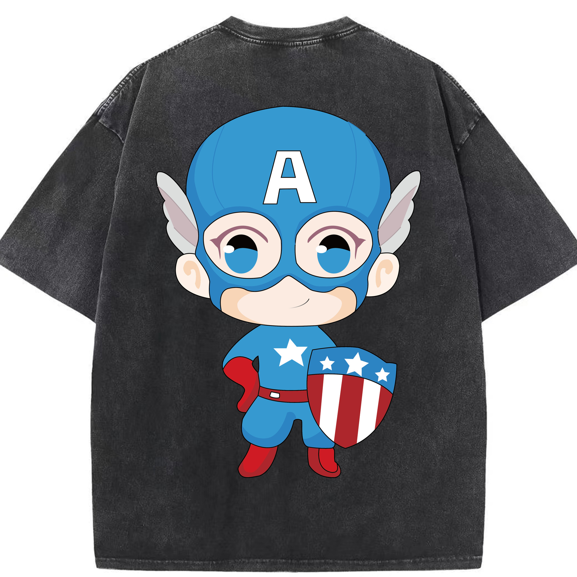 （画像用） アベンジャーズ The Avengers 綿100% ヴィンテージ風 半袖Tシャツ（背面プリント）