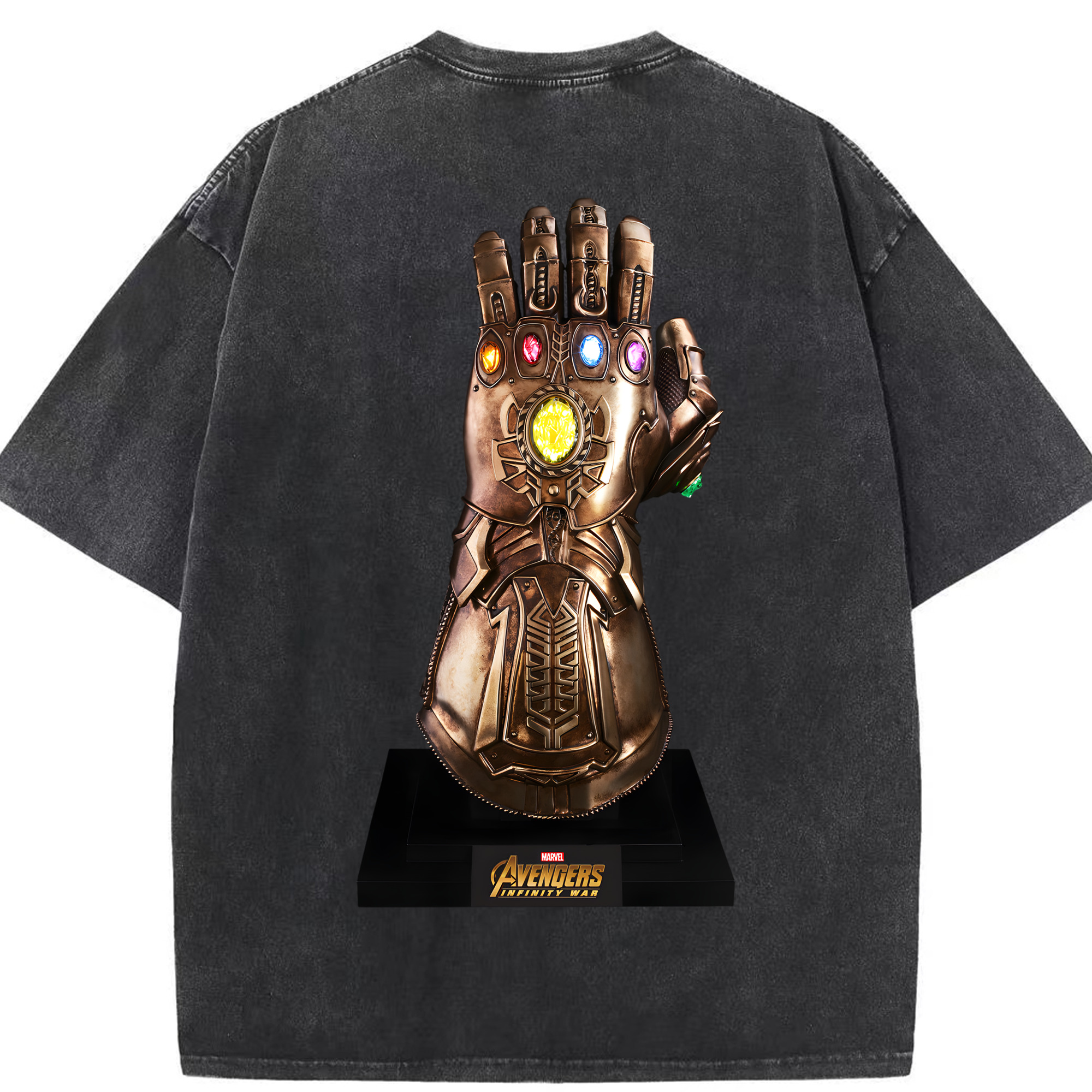（画像用） アベンジャーズ The Avengers 綿100% ヴィンテージ風 半袖Tシャツ（背面プリント）