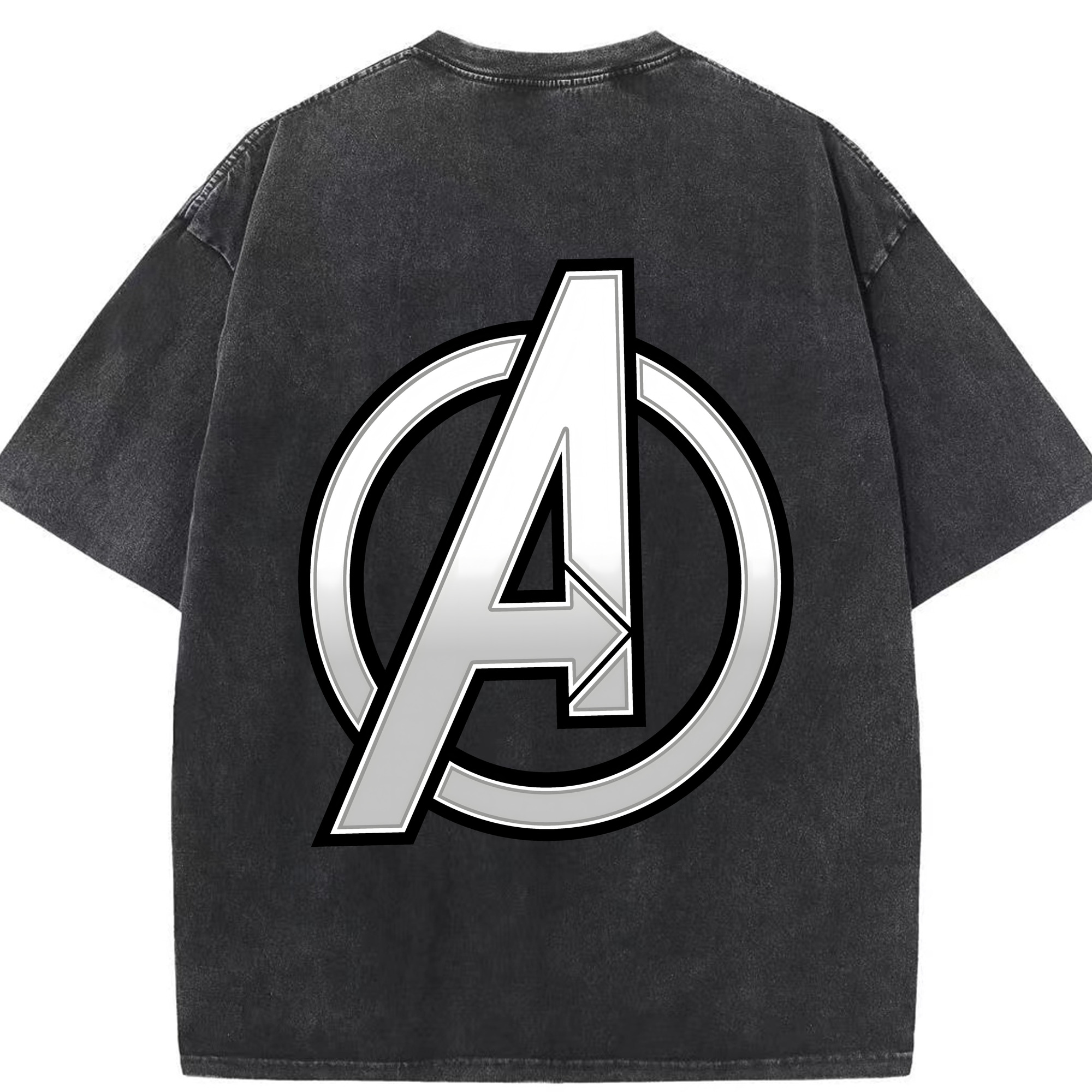 （画像用） アベンジャーズ The Avengers 綿100% ヴィンテージ風 半袖Tシャツ（背面プリント）