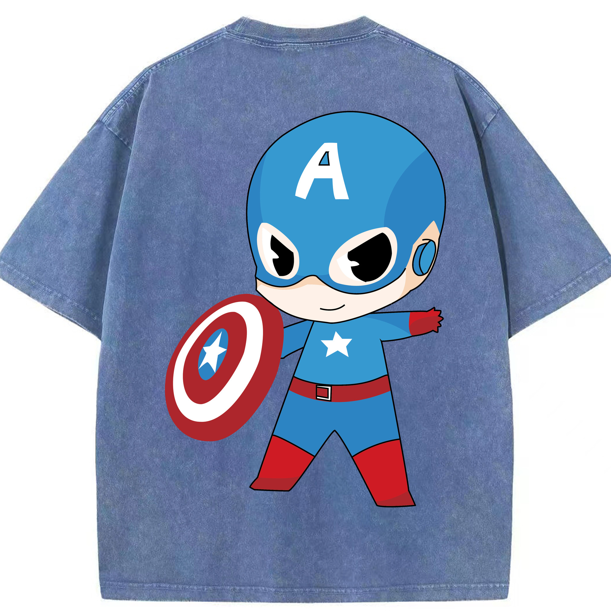 （画像用） アベンジャーズ The Avengers 綿100% ヴィンテージ風 半袖Tシャツ（背面プリント）