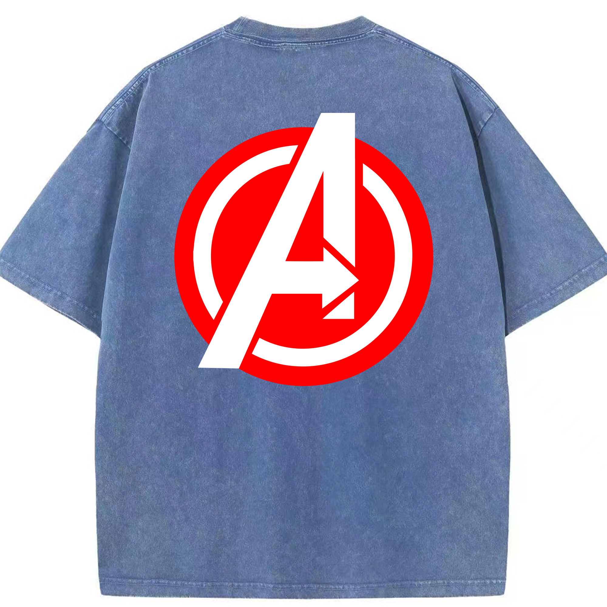 （画像用） アベンジャーズ The Avengers 綿100% ヴィンテージ風 半袖Tシャツ（背面プリント）