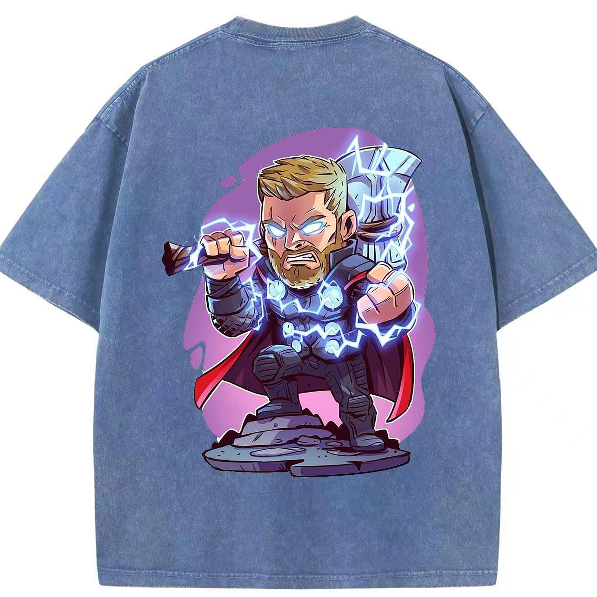 （画像用） アベンジャーズ The Avengers 綿100% ヴィンテージ風 半袖Tシャツ（背面プリント）