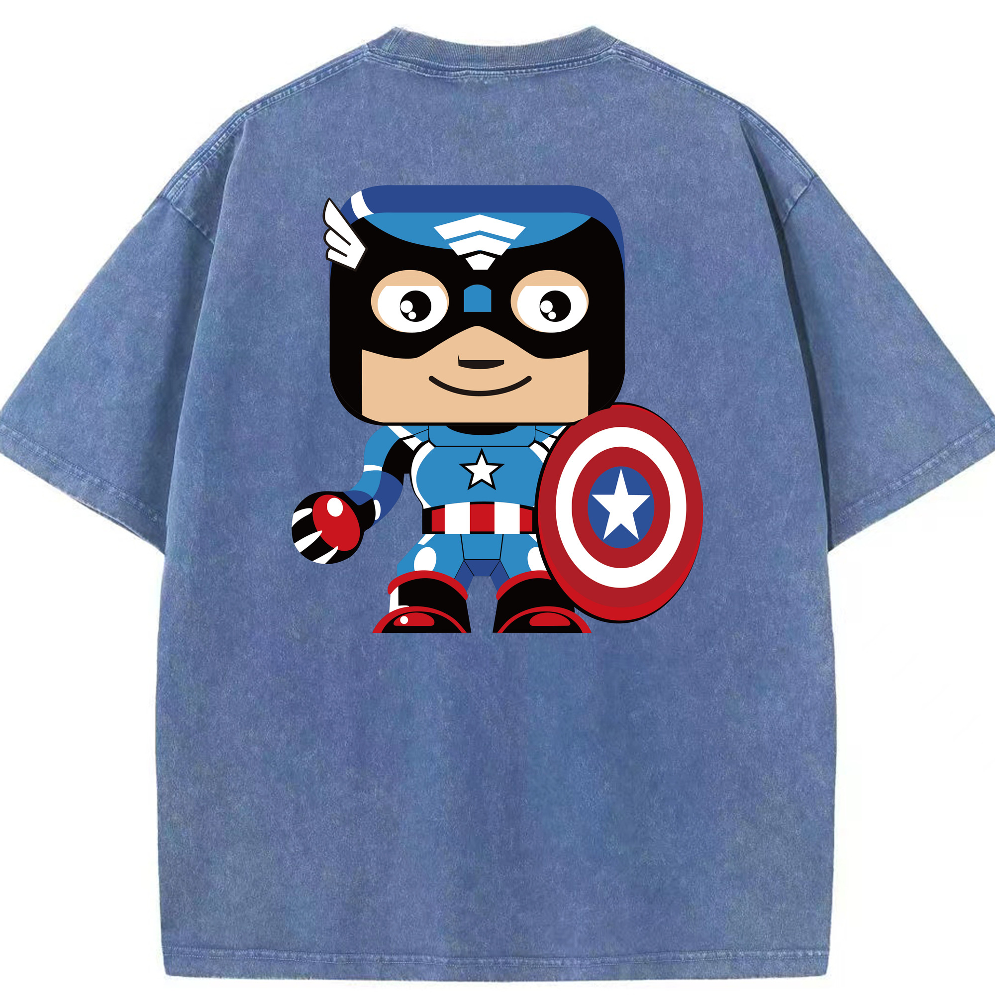 （画像用） アベンジャーズ The Avengers 綿100% ヴィンテージ風 半袖Tシャツ（背面プリント）