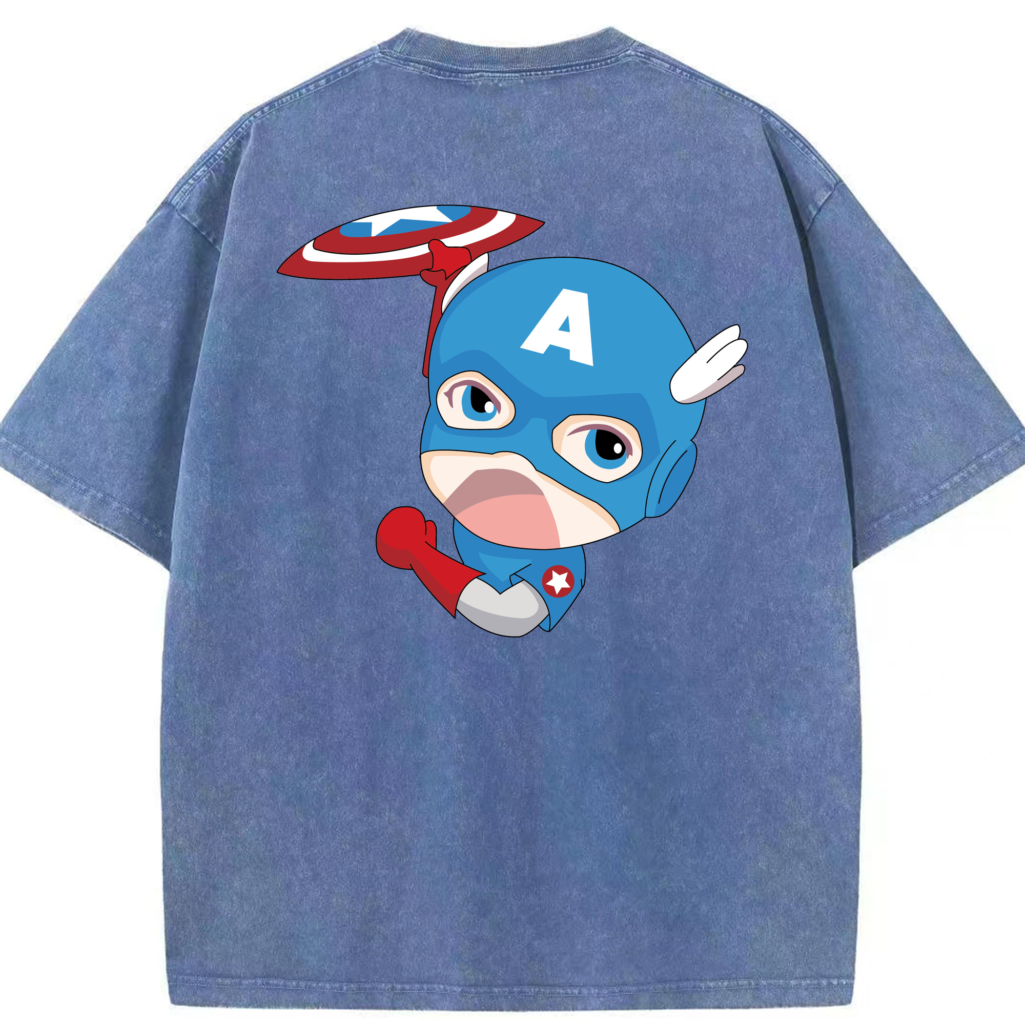 （画像用） アベンジャーズ The Avengers 綿100% ヴィンテージ風 半袖Tシャツ（背面プリント）