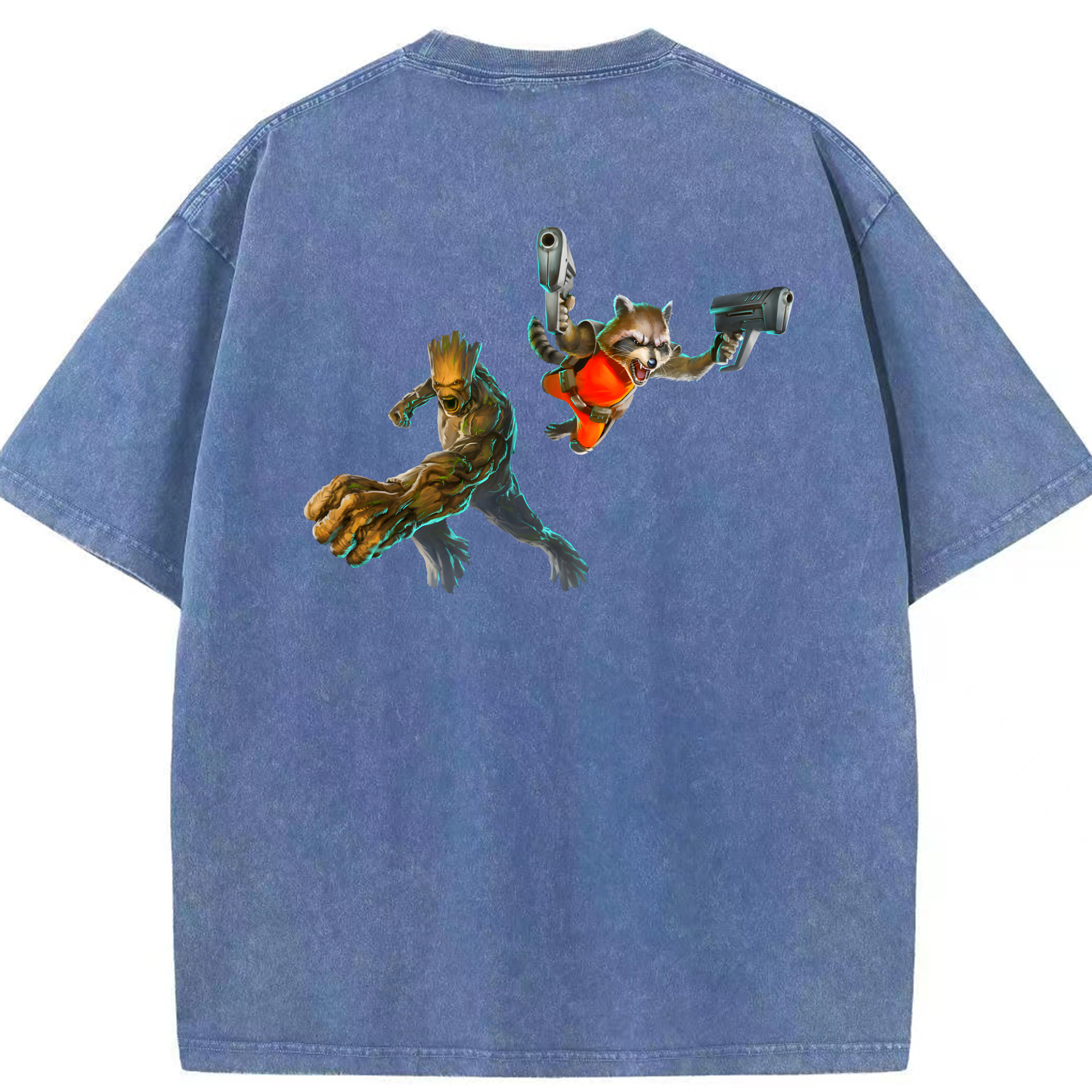 （画像用） アベンジャーズ The Avengers 綿100% ヴィンテージ風 半袖Tシャツ（背面プリント）