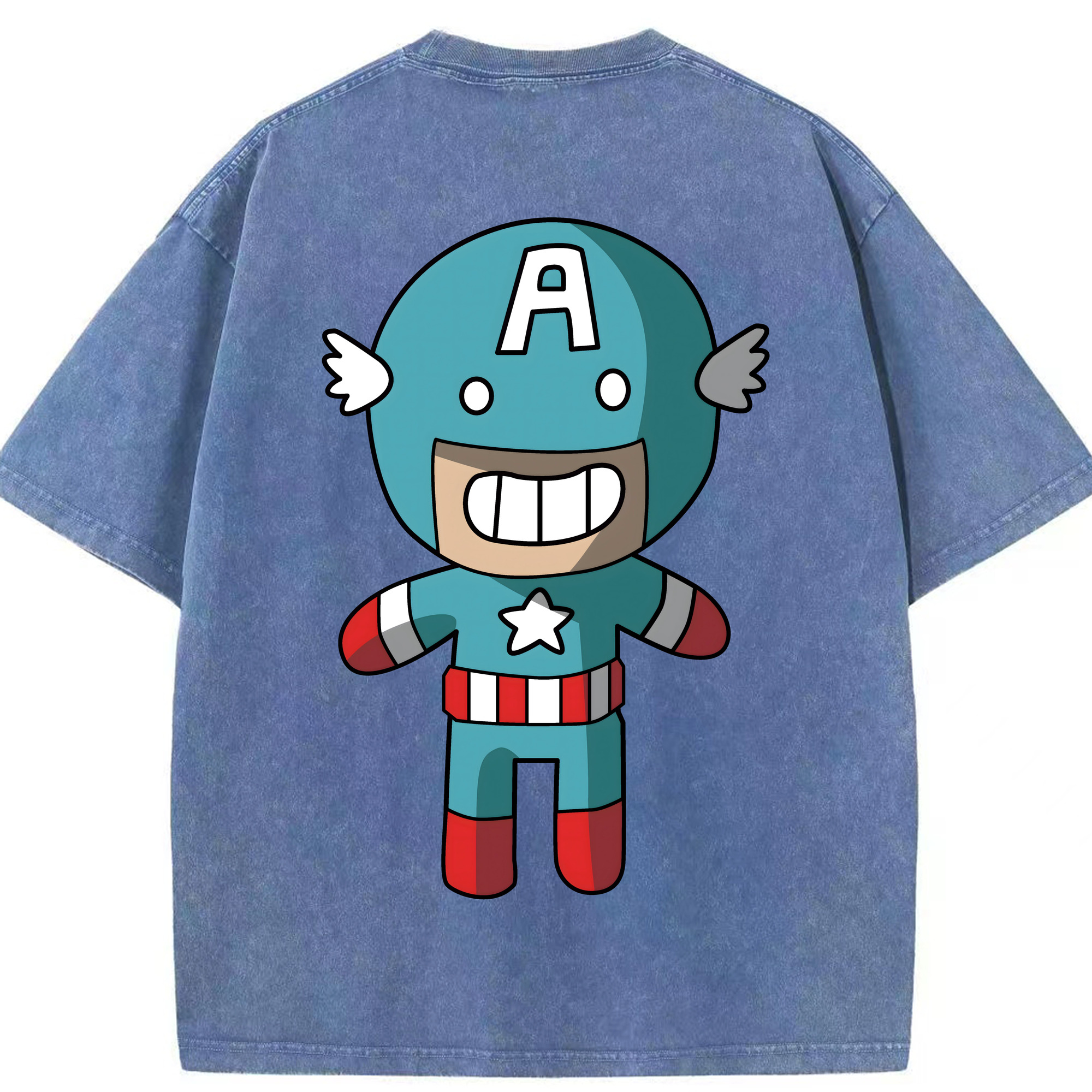（画像用） アベンジャーズ The Avengers 綿100% ヴィンテージ風 半袖Tシャツ（背面プリント）