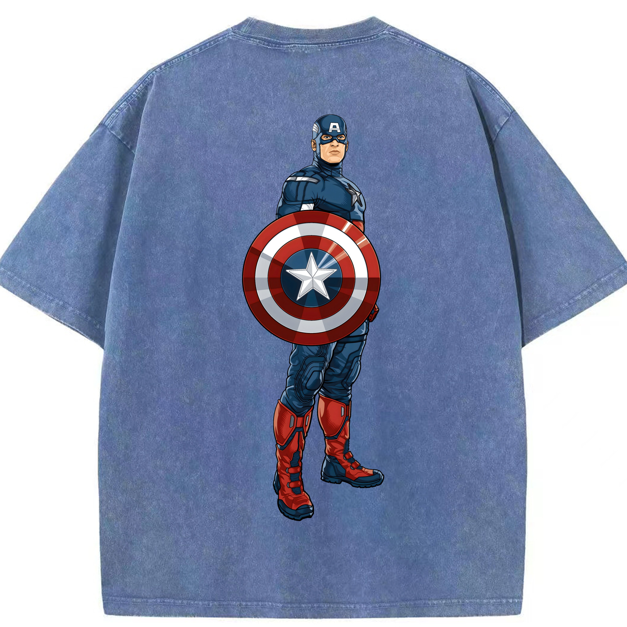 （画像用） アベンジャーズ The Avengers 綿100% ヴィンテージ風 半袖Tシャツ（背面プリント）